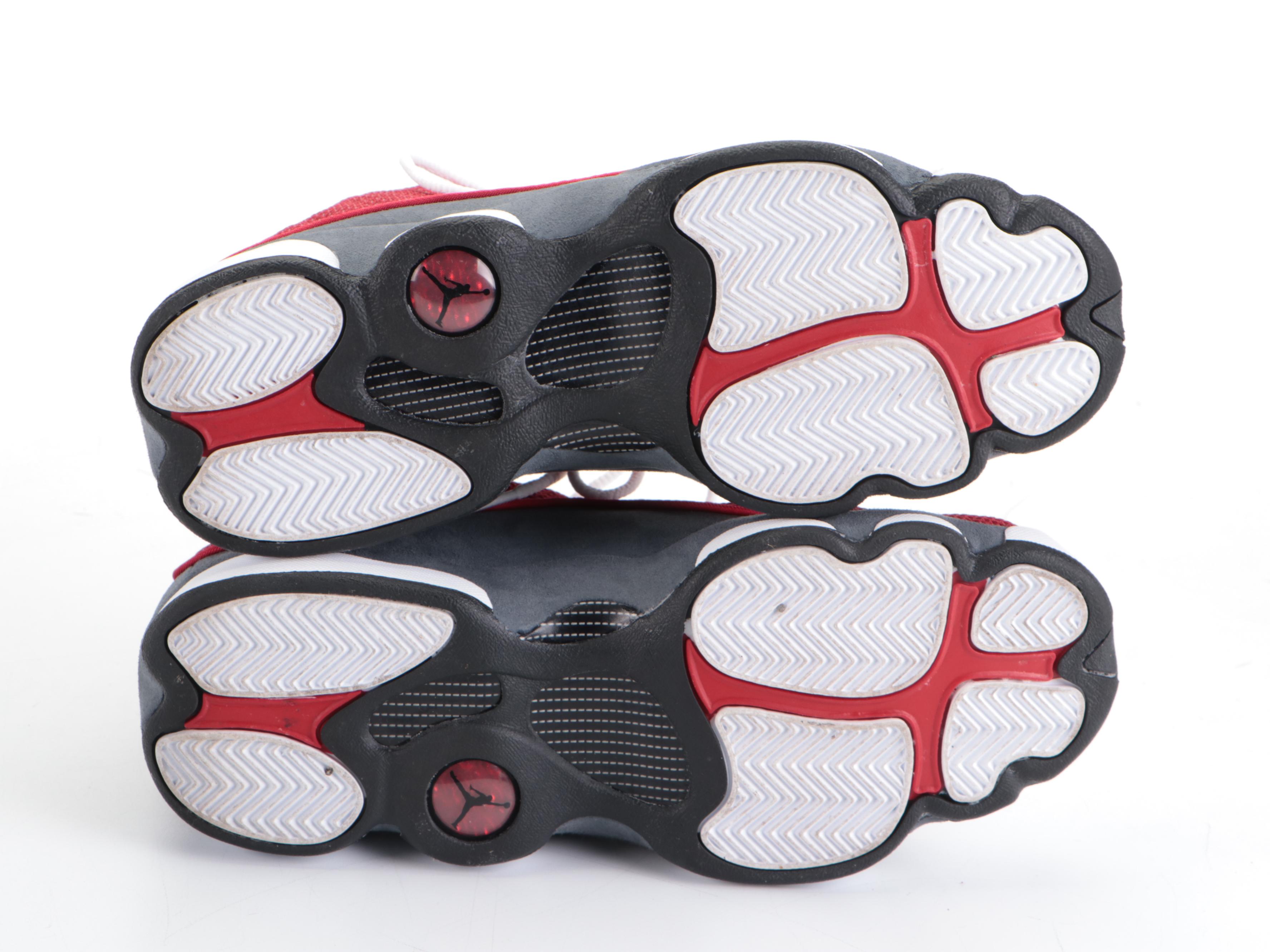 Kids' Air Jordan 13 Retro Gym Red Flint Grey Basketball Sneakers with Box