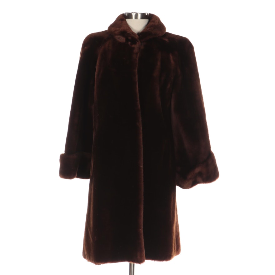 Dark Brown Mouton Coat