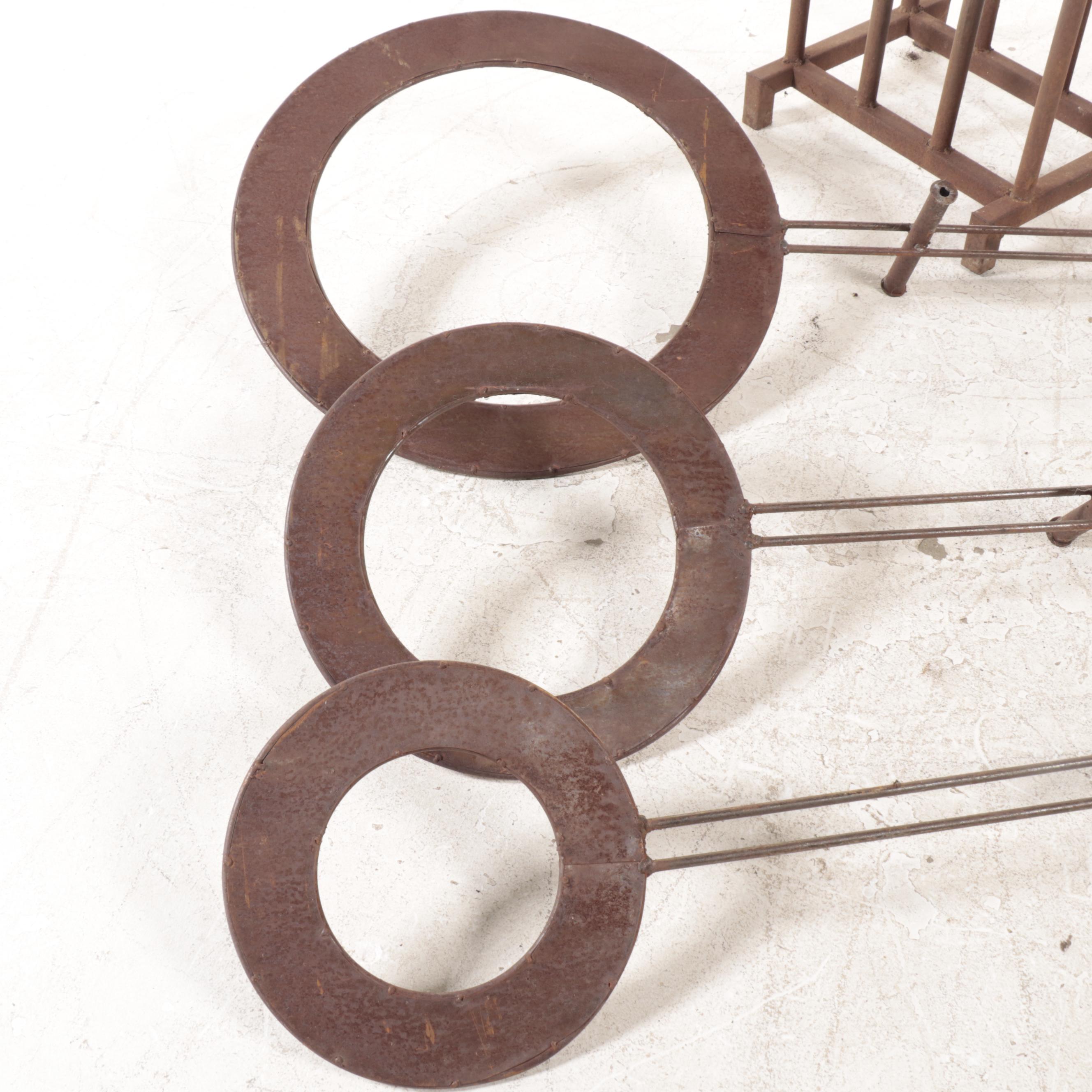 Metal Kinetic Pendulum Yard Sculpture, Mid to Late 20th Century