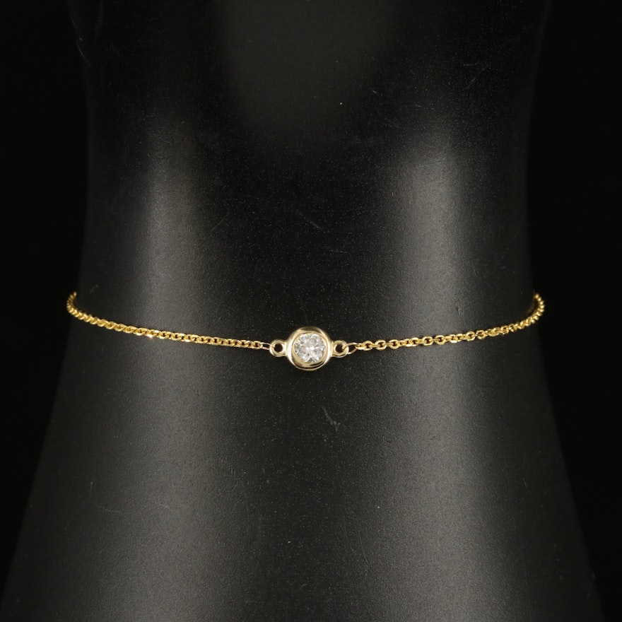 EFFY 14K 0.15 CT Diamond Bolo Bracelet