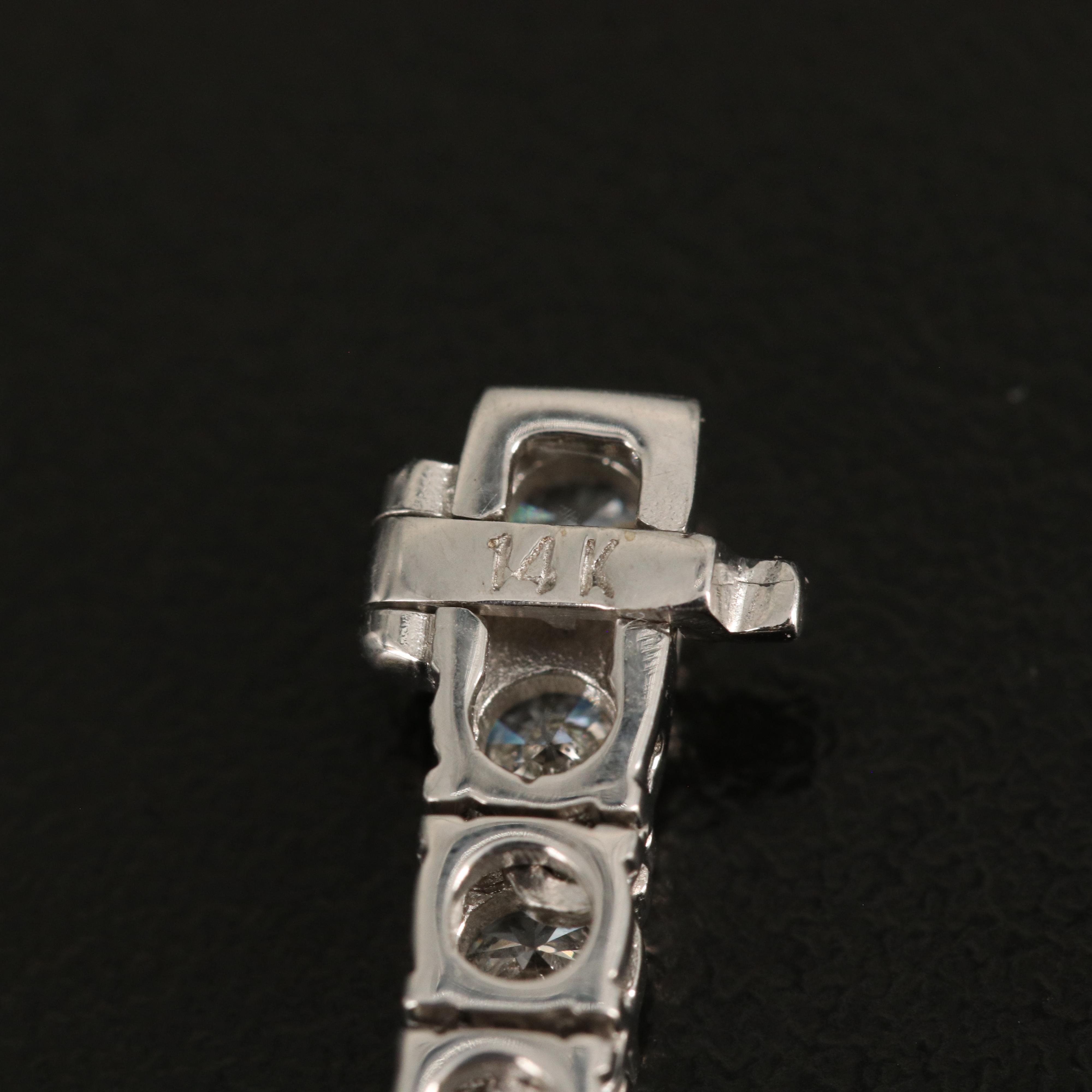 14K 24.64 CTW Diamond Line Necklace