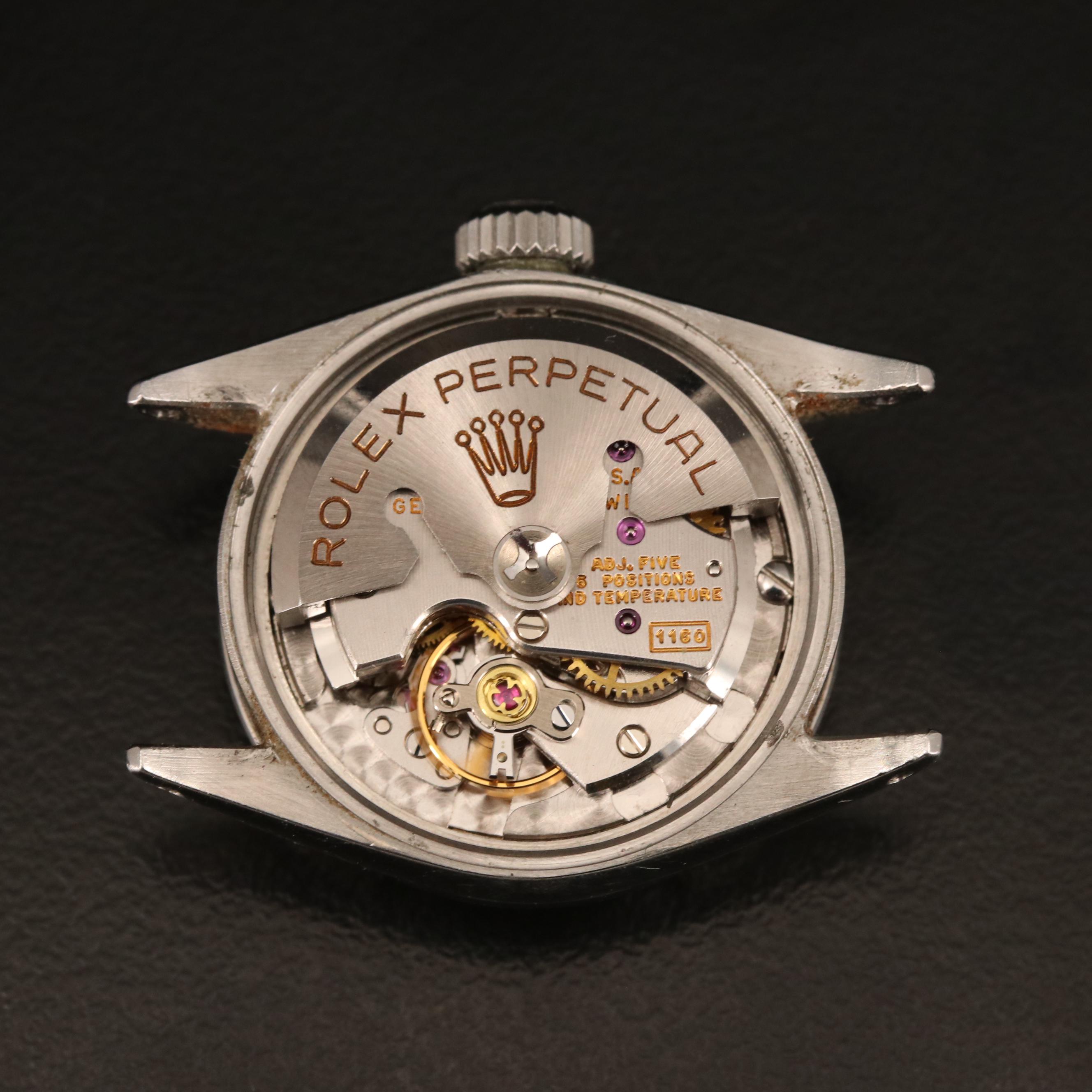 1964 Rolex Datejust Stainless Steel Watch with Mother of Pearl