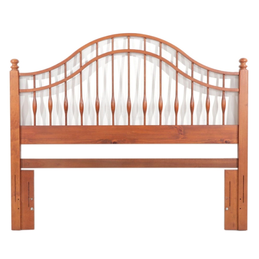 Lexington Windsor Pine Queen Size Spindle Headboard, Late 20th Century