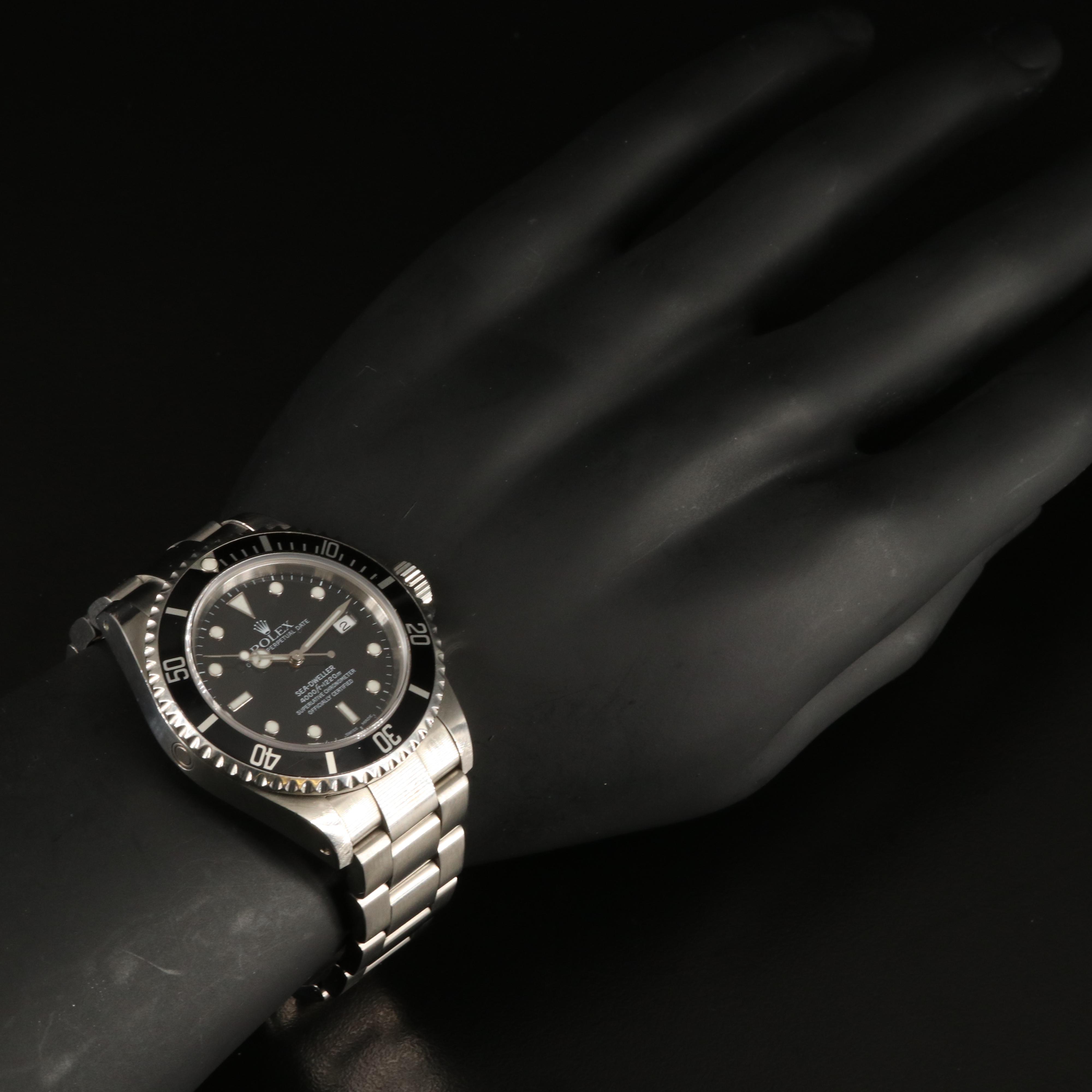 1999 Rolex Sea-Dweller Stainless Steel Watch with Box and Papers