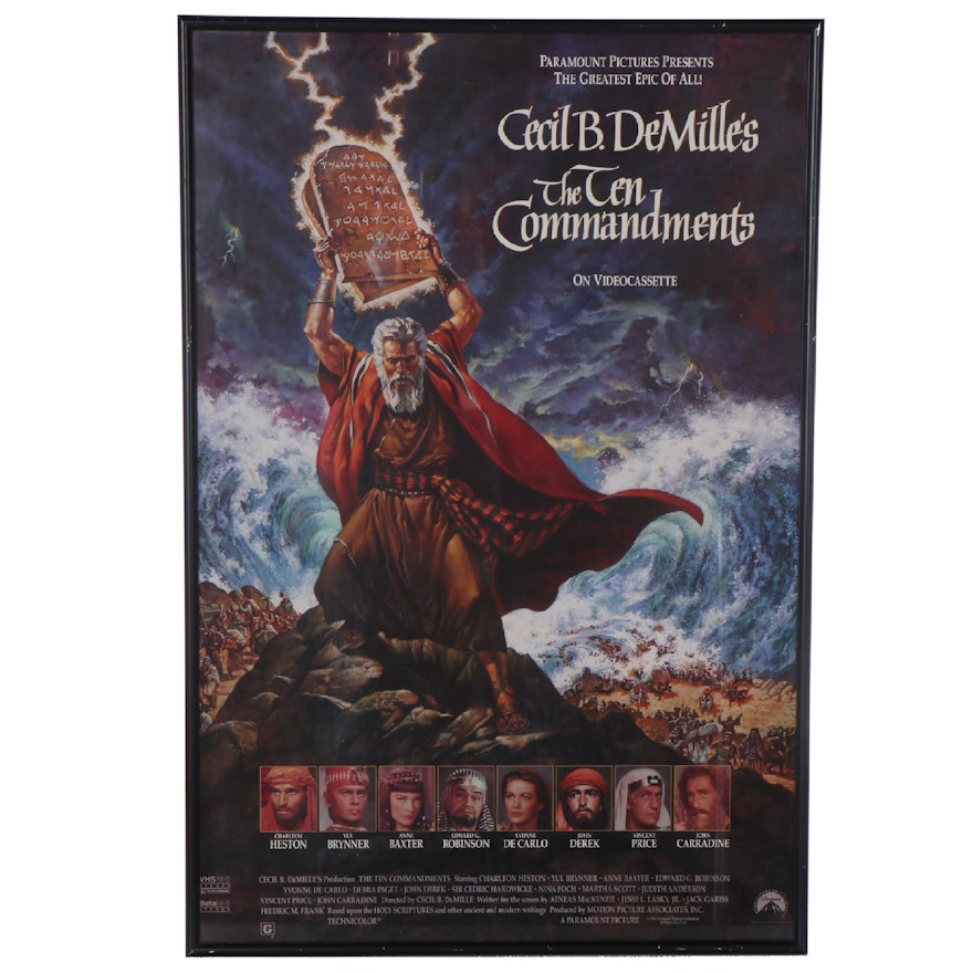 "The Ten Commandments" Offset Lithograph Movie Poster