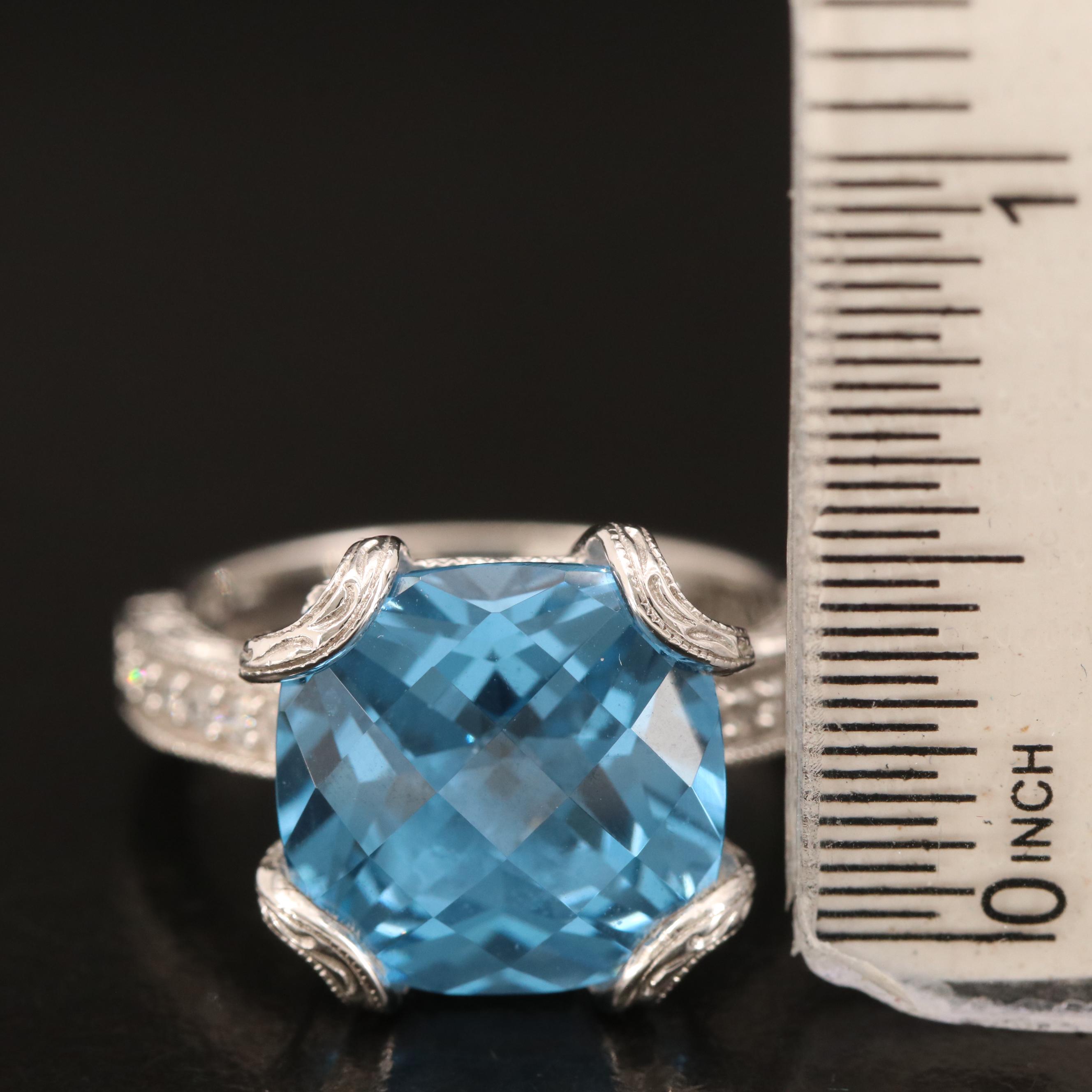 Tacori Swiss Blue and Cubic Zirconia Ring