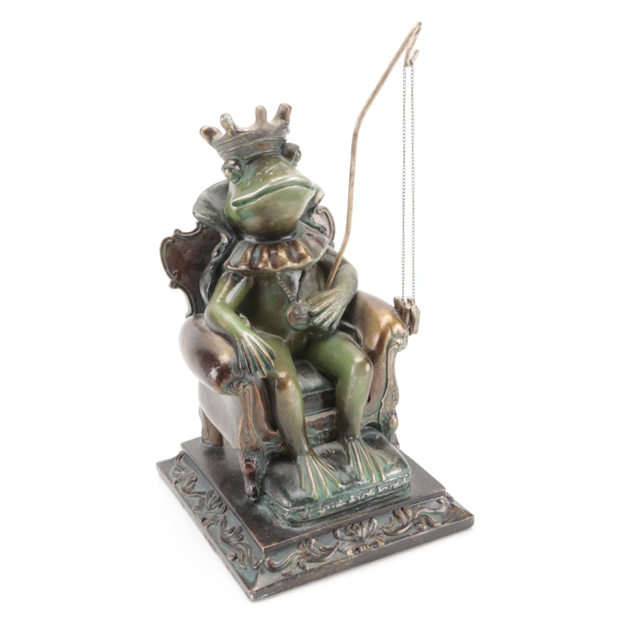 Metal Frog King Figurine