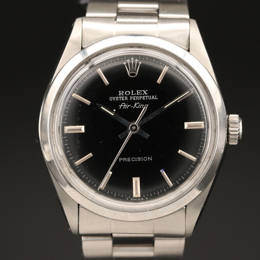 1988 Rolex Air - King Stainless Steel Wristwatch