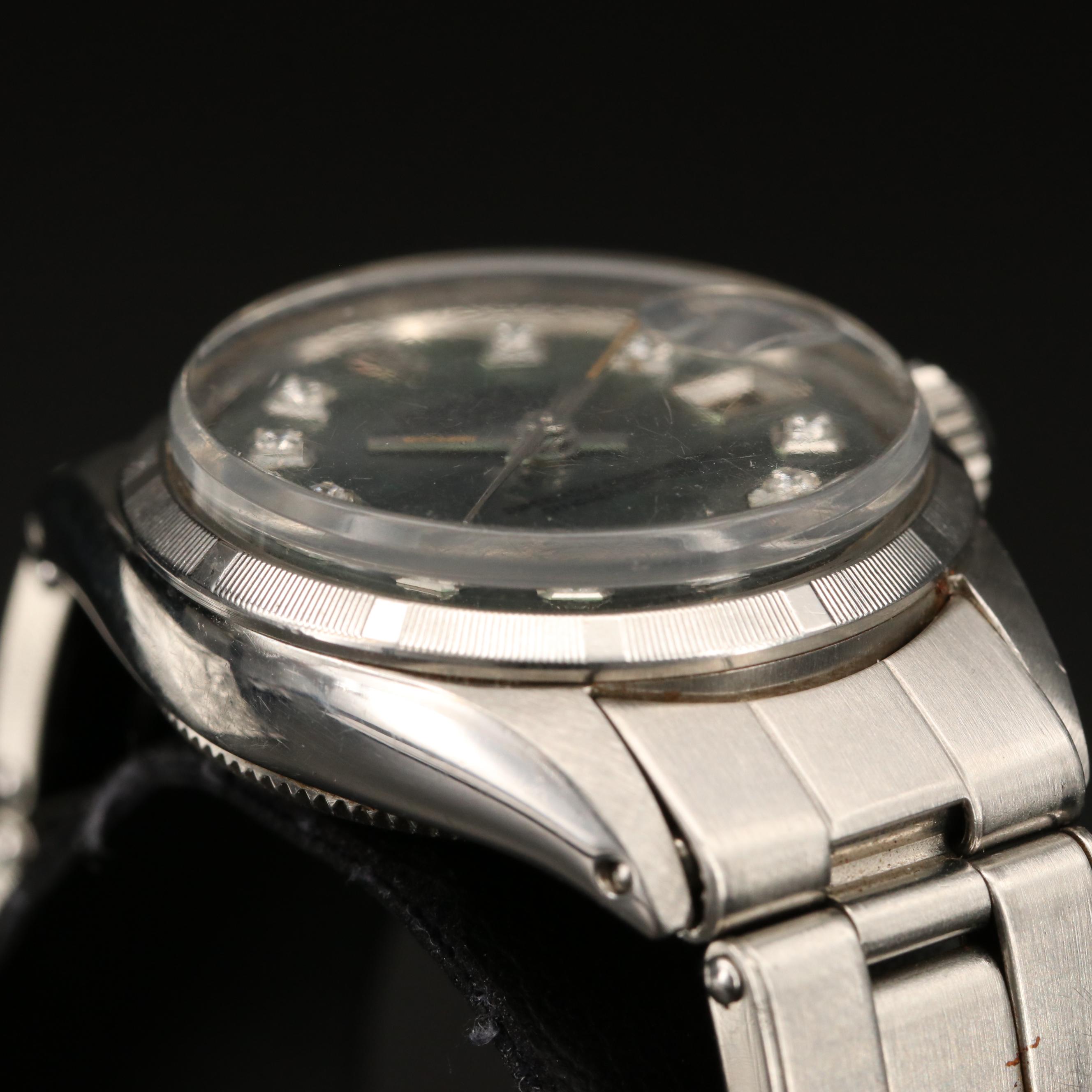 1964 Rolex Datejust Stainless Steel Watch with Mother of Pearl
