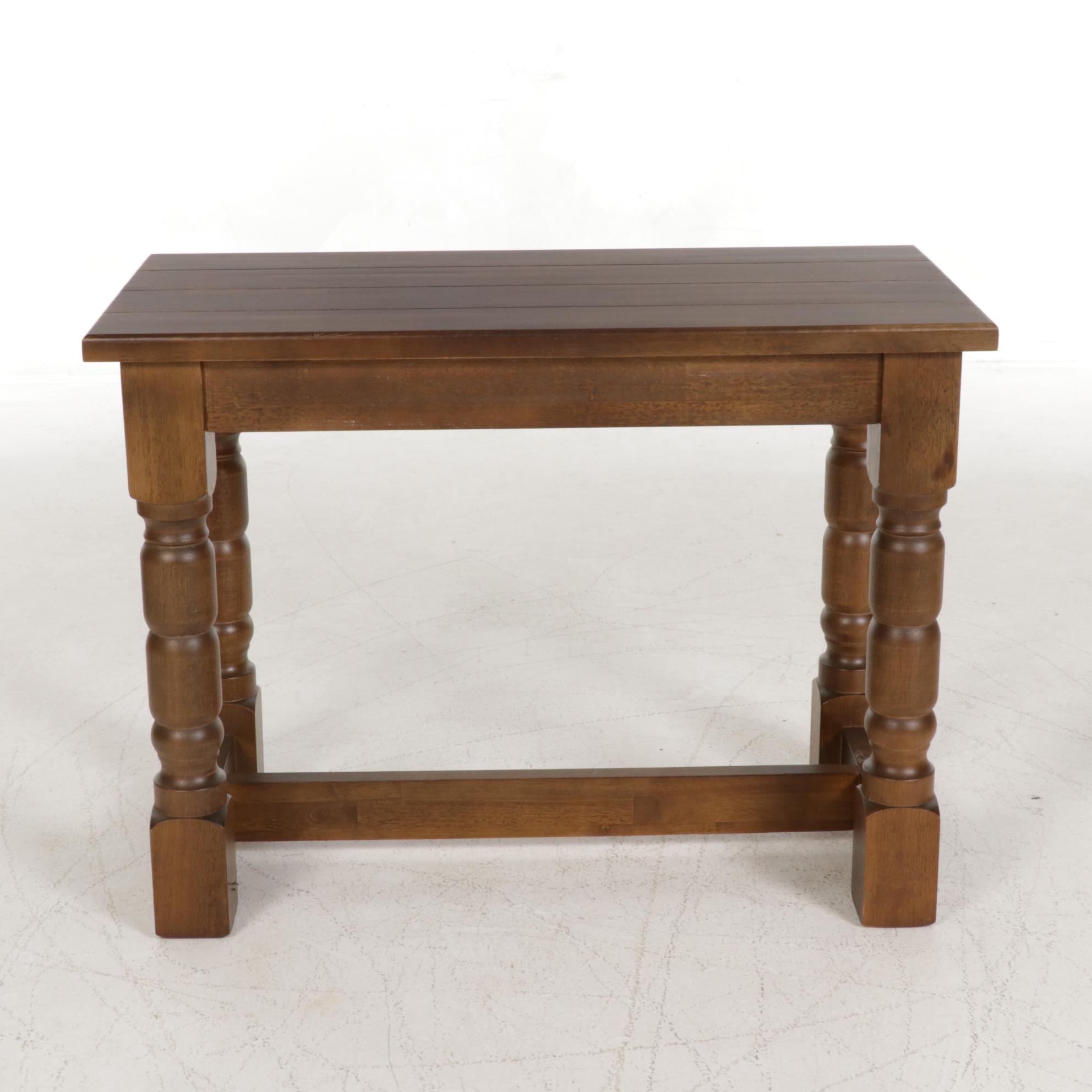 Irish Walnut Pub Table with Four Stools