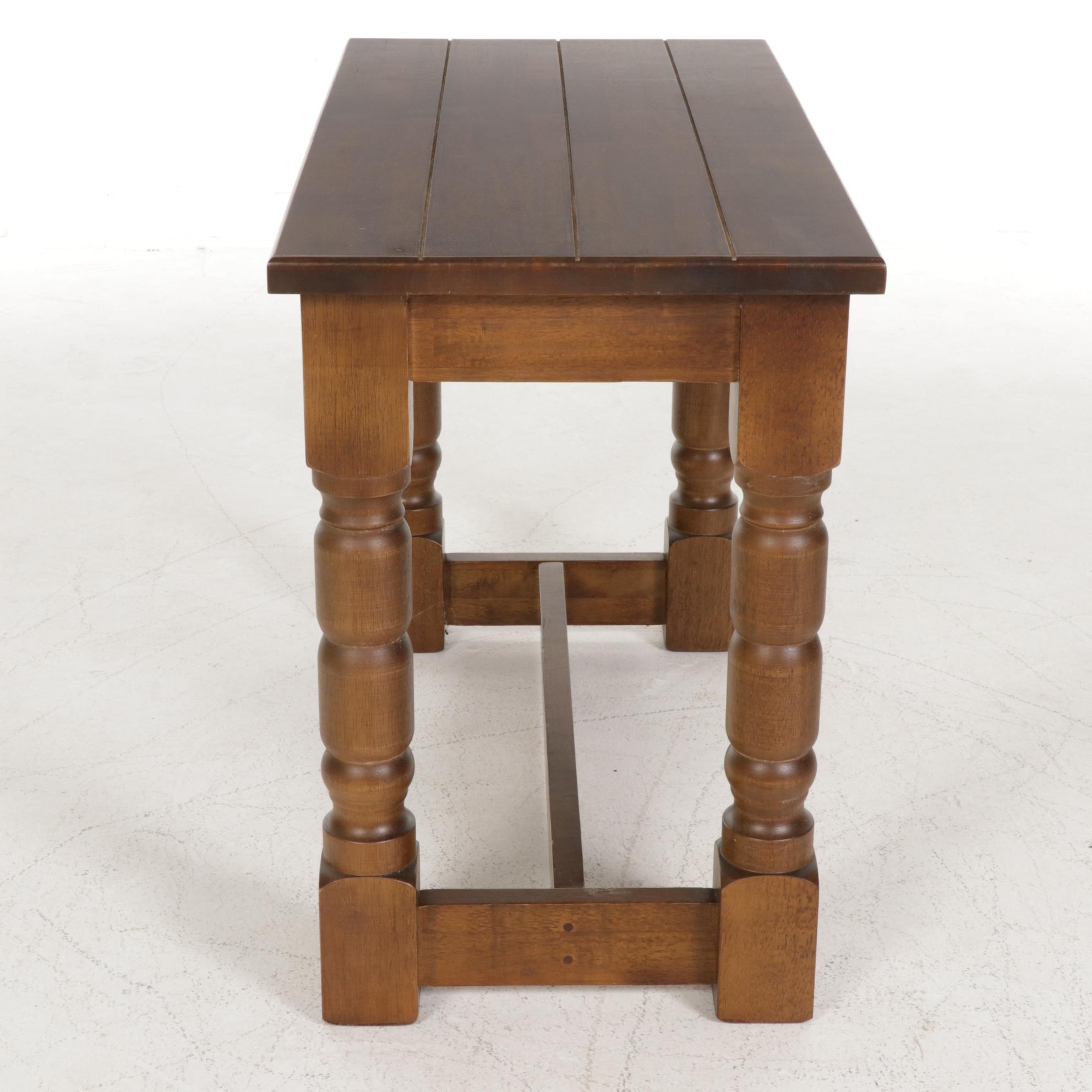 Irish Walnut Pub Table with Four Stools
