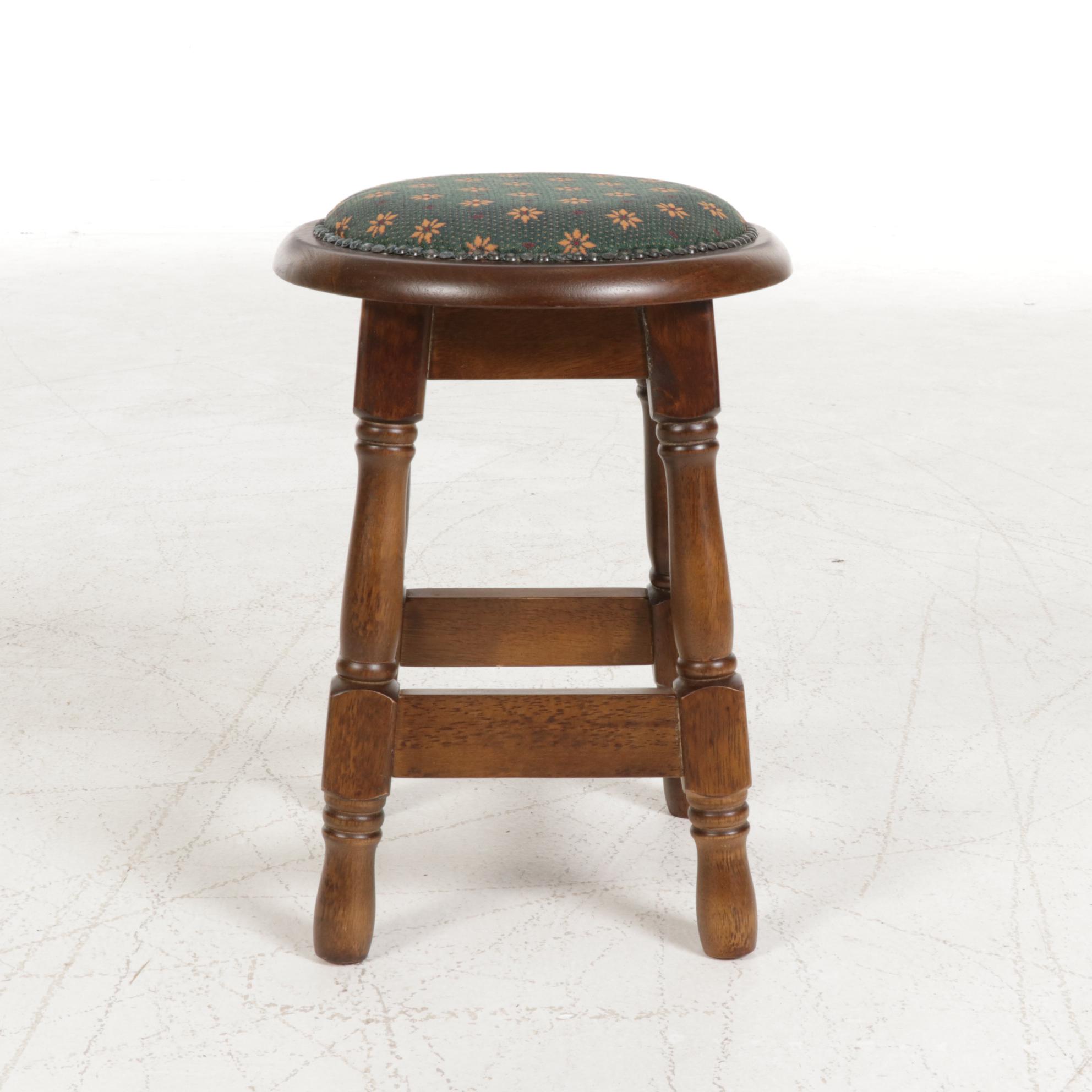 Irish Walnut Pub Table with Four Stools