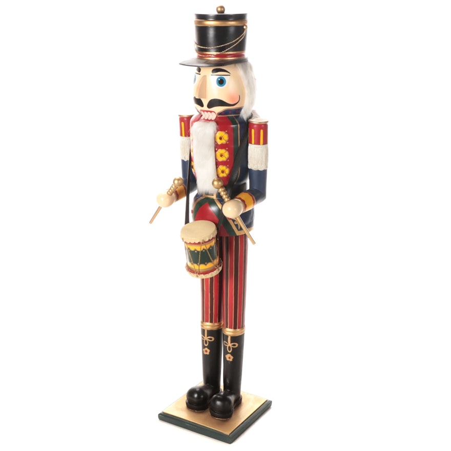 Polychrome Wood Nutcracker Figure, Late 20th Century