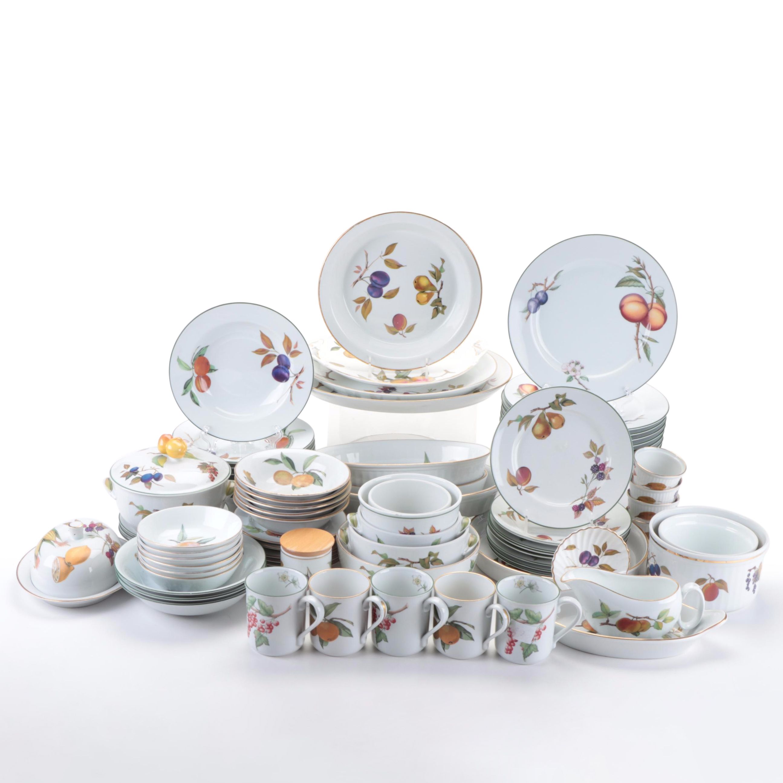 Royal Worcester "Evesham Vale" and Other Porcelain Dinnerware