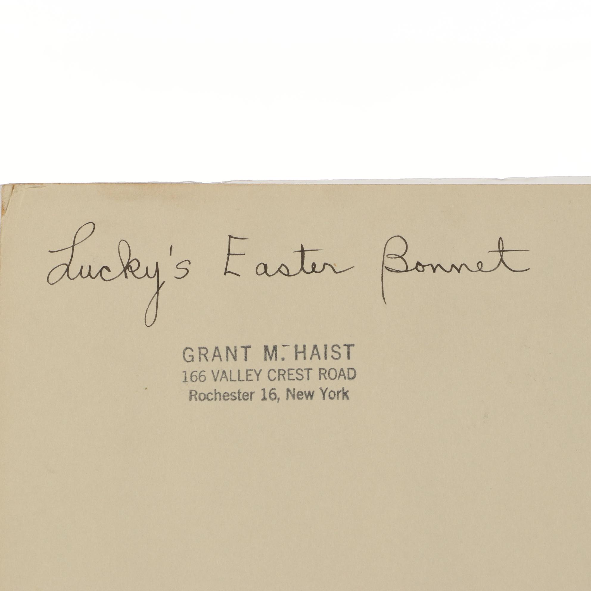 Grant Haist Silver Print Photographs "Lucky's Easter Bonnet" and "Sun Time"