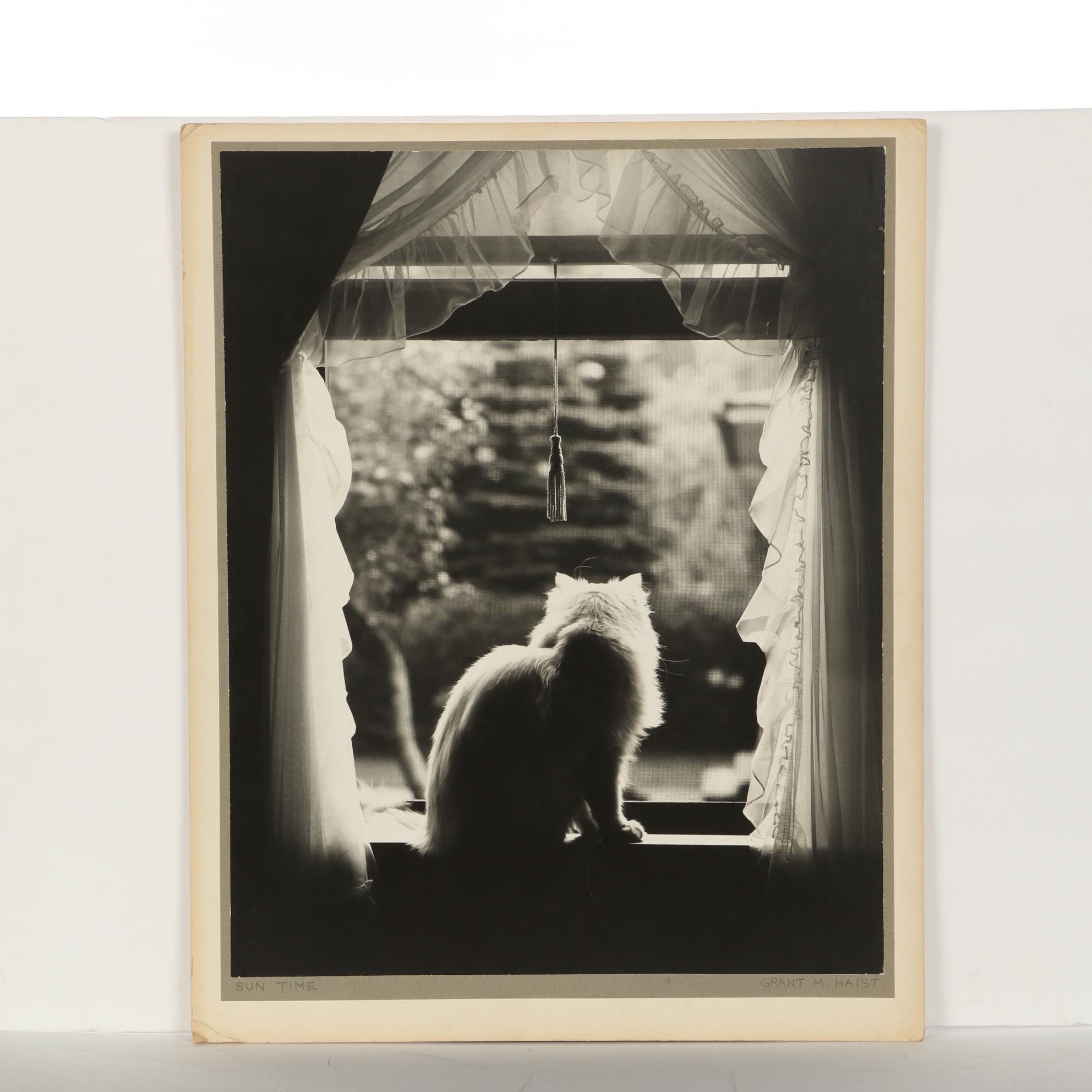 Grant Haist Silver Print Photographs "Lucky's Easter Bonnet" and "Sun Time"
