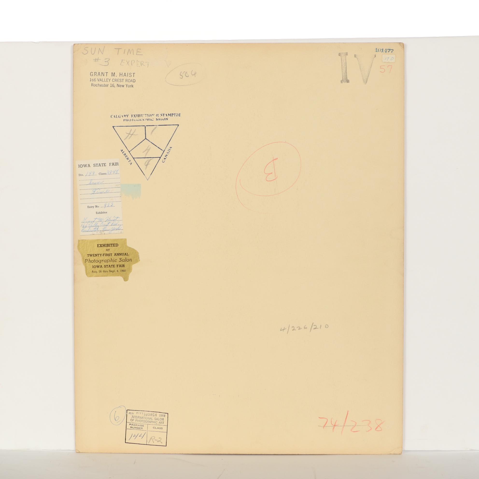 Grant Haist Silver Print Photographs "Lucky's Easter Bonnet" and "Sun Time"