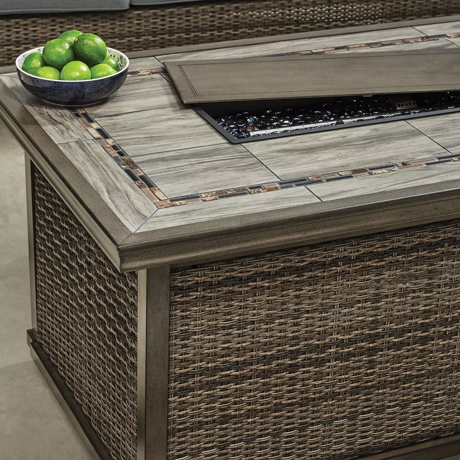 Member's Mark Agio "Newcastle" 6-Piece Patio Deep Seating Set with Fire Pit