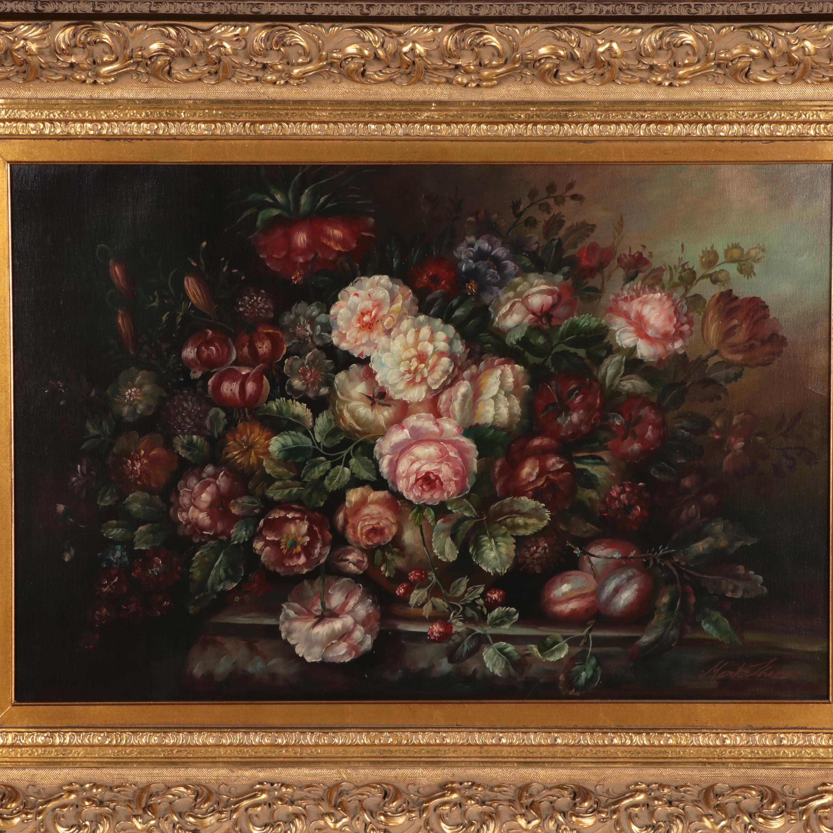 Mark Thomas Still Life Oil Painting, Circa 2000