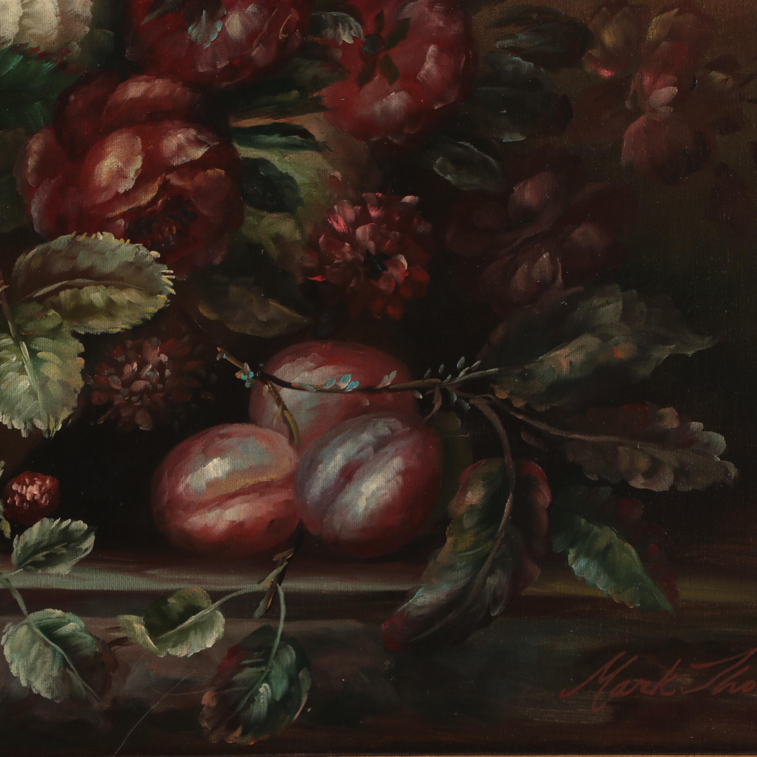 Mark Thomas Still Life Oil Painting, Circa 2000