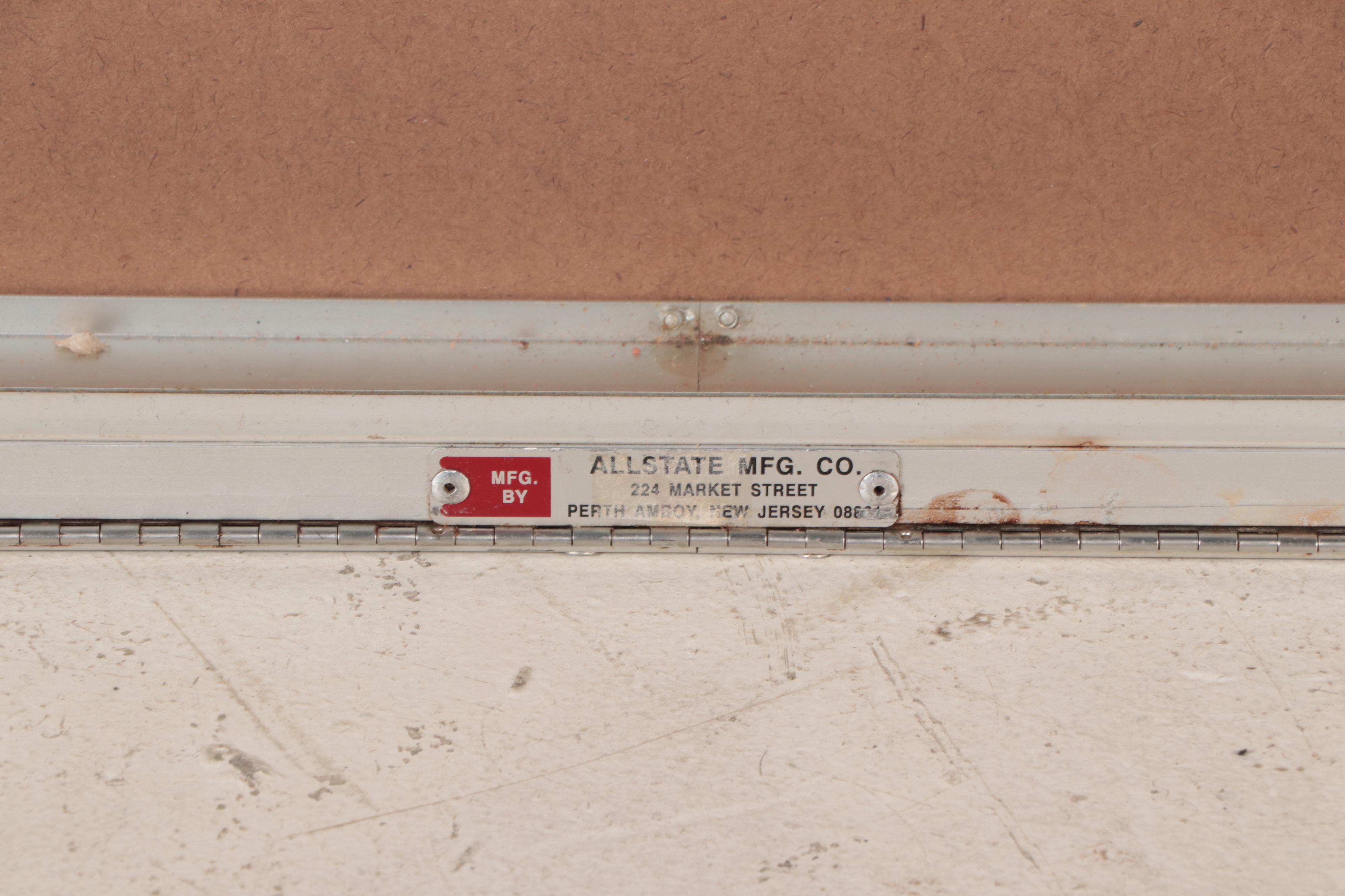 Four Allstate Mfg. Co. Aluminum and Glass Portable Tabletop Showcases