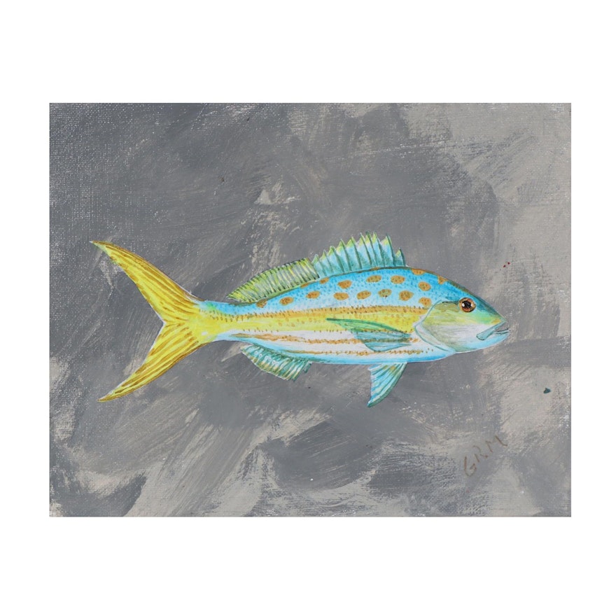 George McElveen Acrylic Painting "Yellowtail Snapper," 2020
