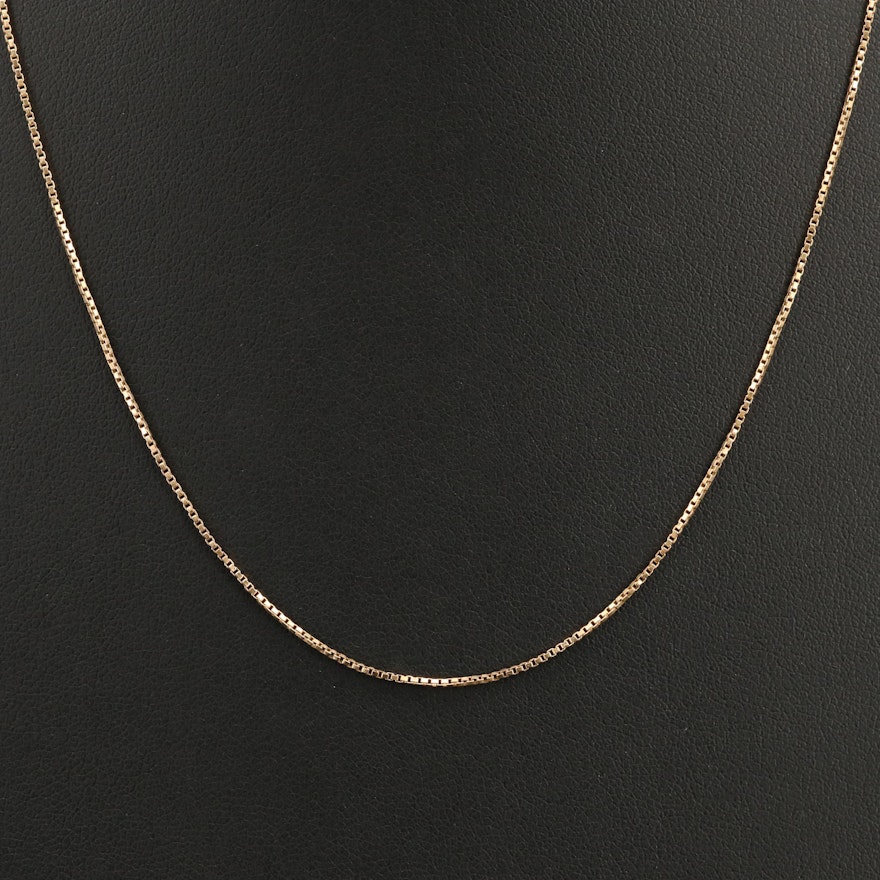 14K Box Chain Necklace