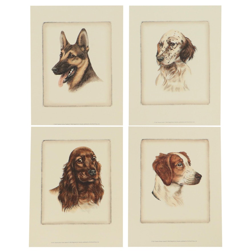 Halftones of Dogs After Leon Danchin "Red Cocker Spaniel," and More