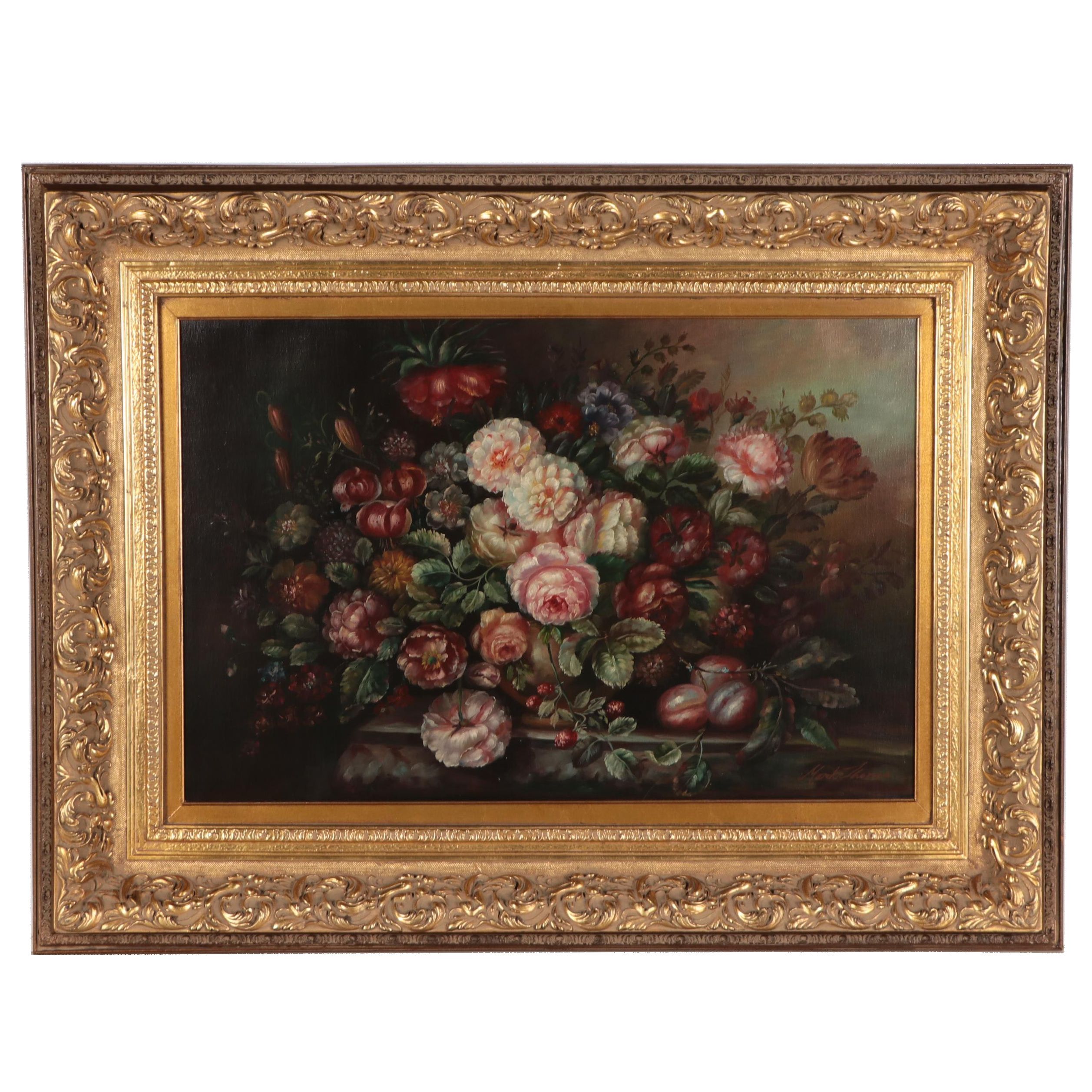 Mark Thomas Still Life Oil Painting, Circa 2000