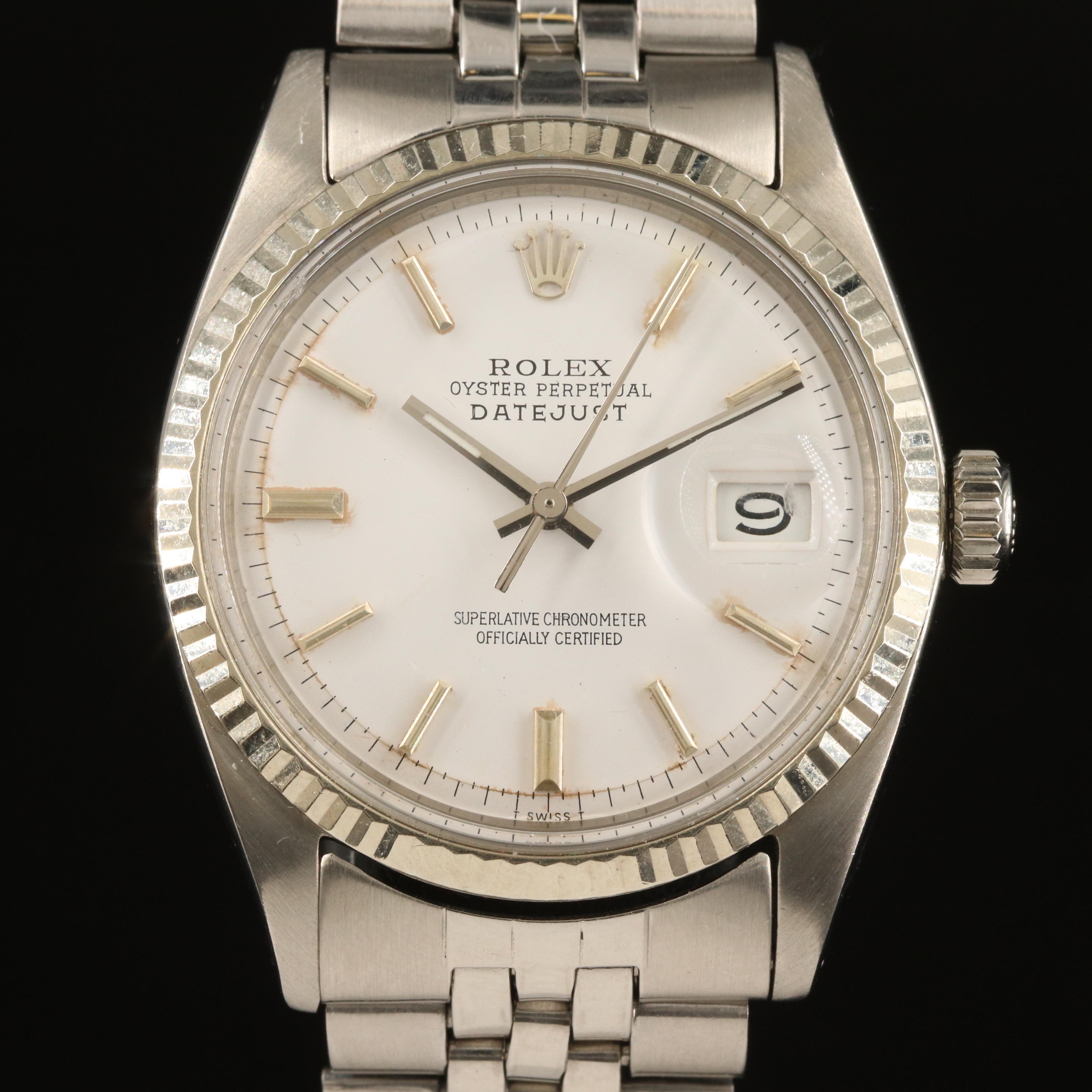 1966 Rolex Oyster Perpetual Datejust 14K and Stainless Steel Watch