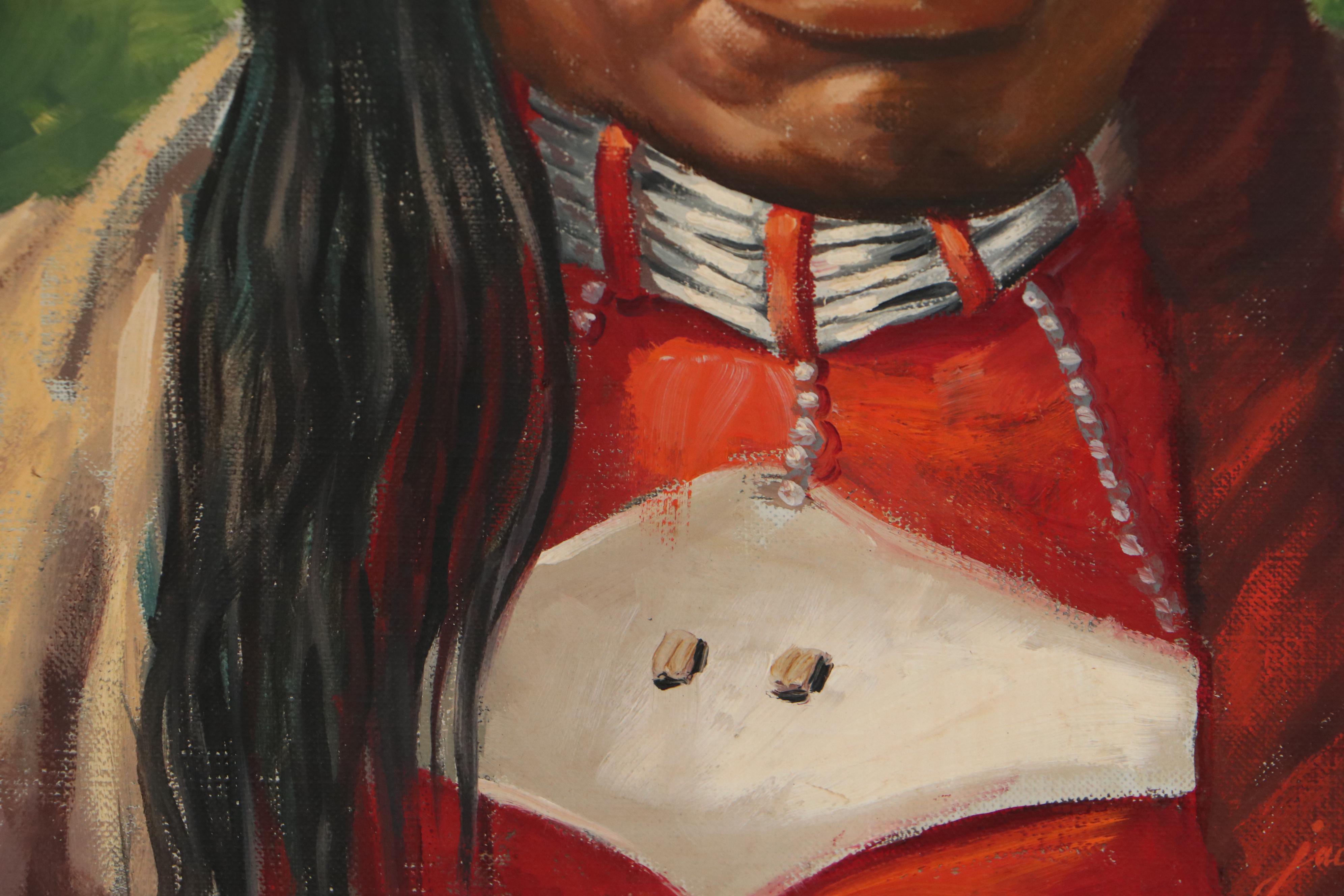 Jackson Grey Storey Portrait Oil Painting "Oglala Sioux"