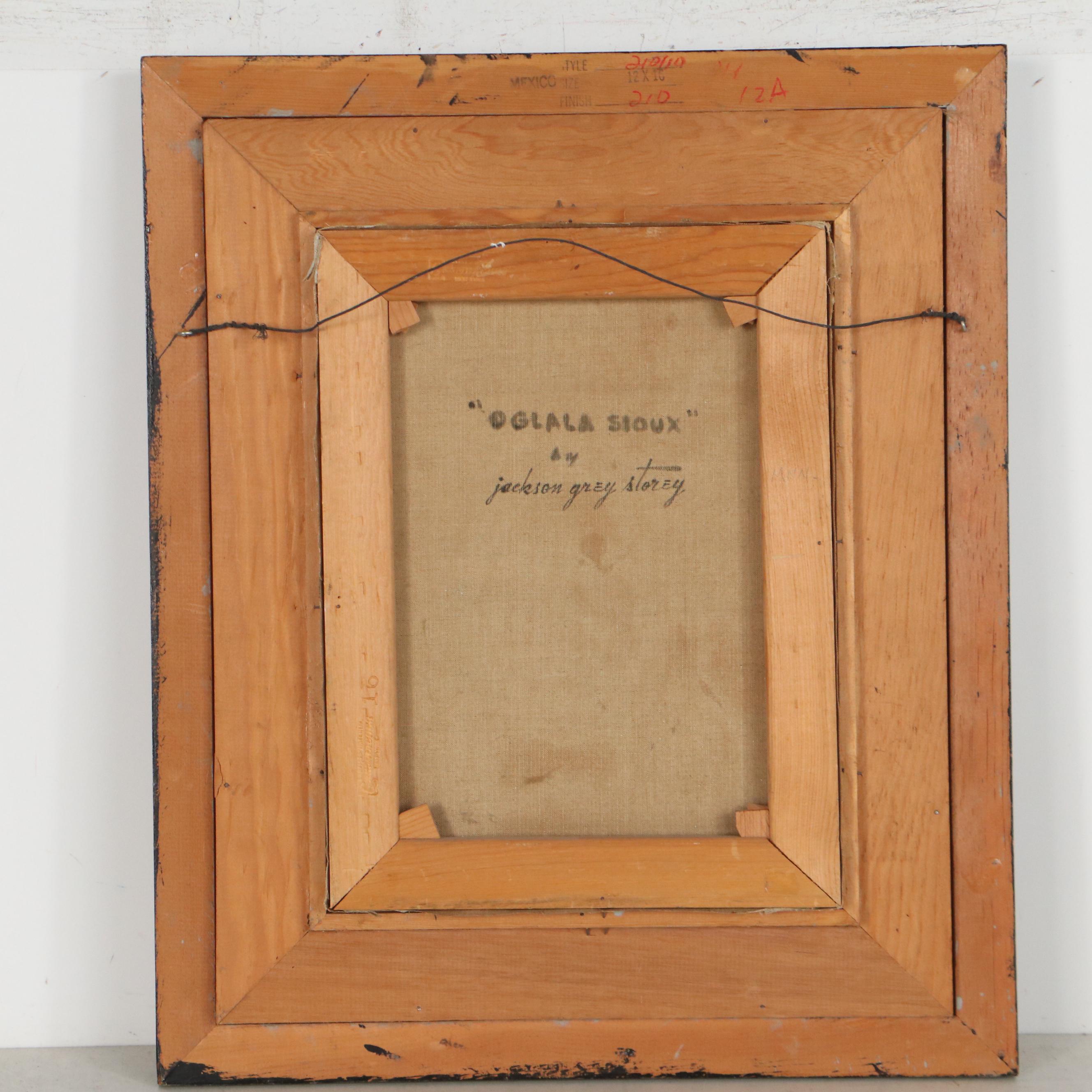 Jackson Grey Storey Portrait Oil Painting "Oglala Sioux"