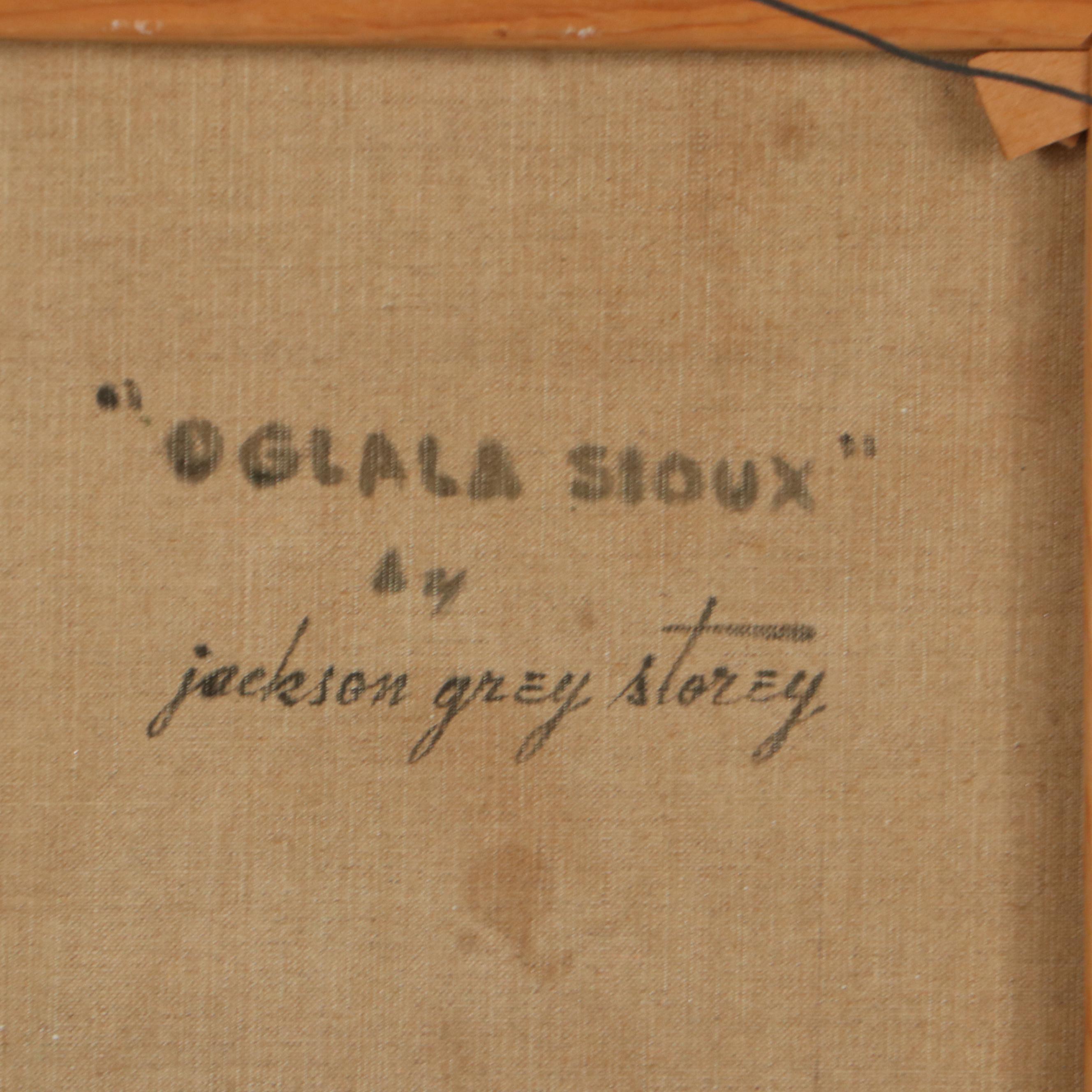 Jackson Grey Storey Portrait Oil Painting "Oglala Sioux"