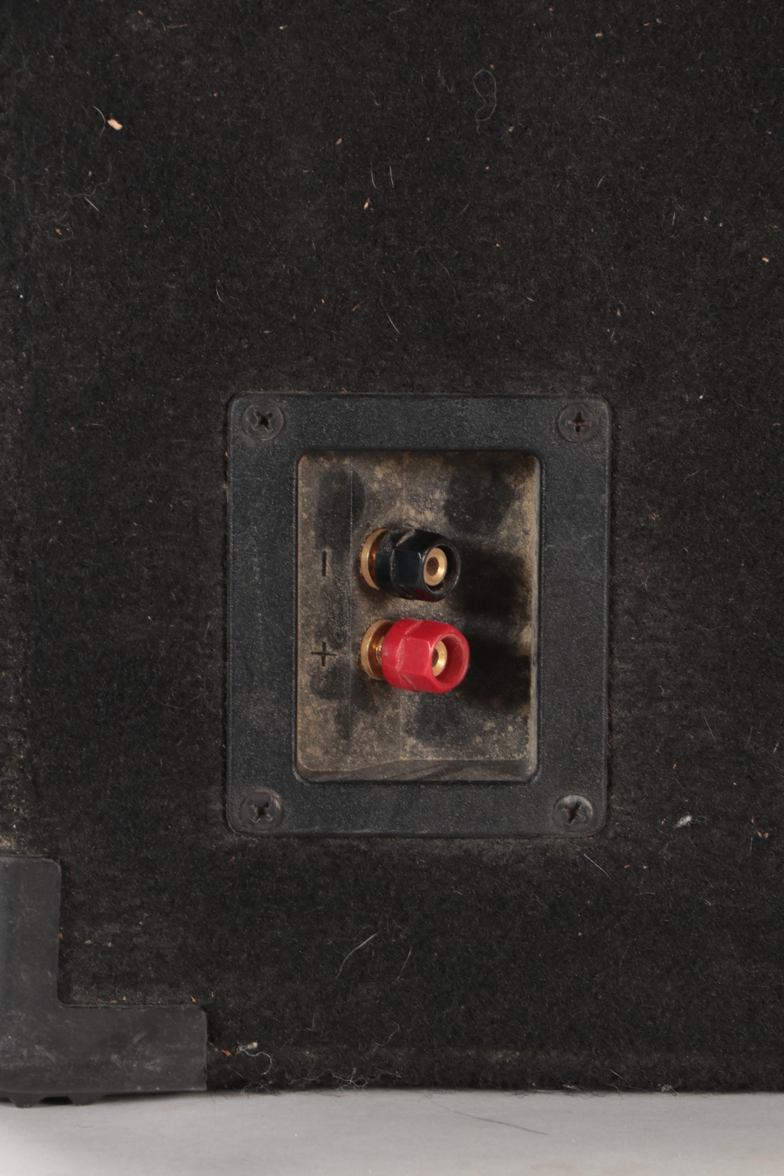 Onkyo AV Receiver and JL Audio Speaker in Cabinet, ca. 2004