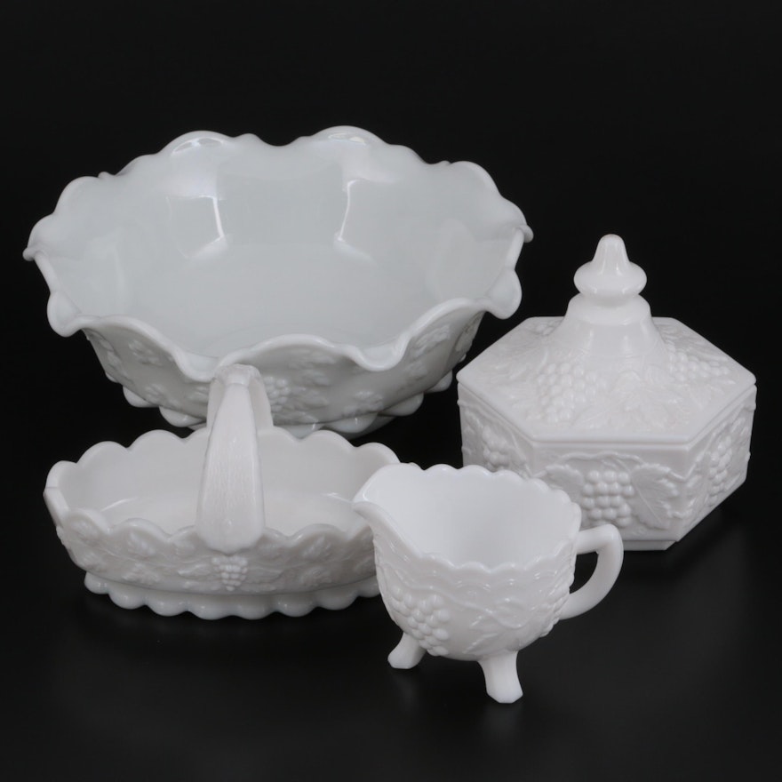Imperial, Westmoreland and Other Milk Glass Table Décor, Early to Mid-20th C.