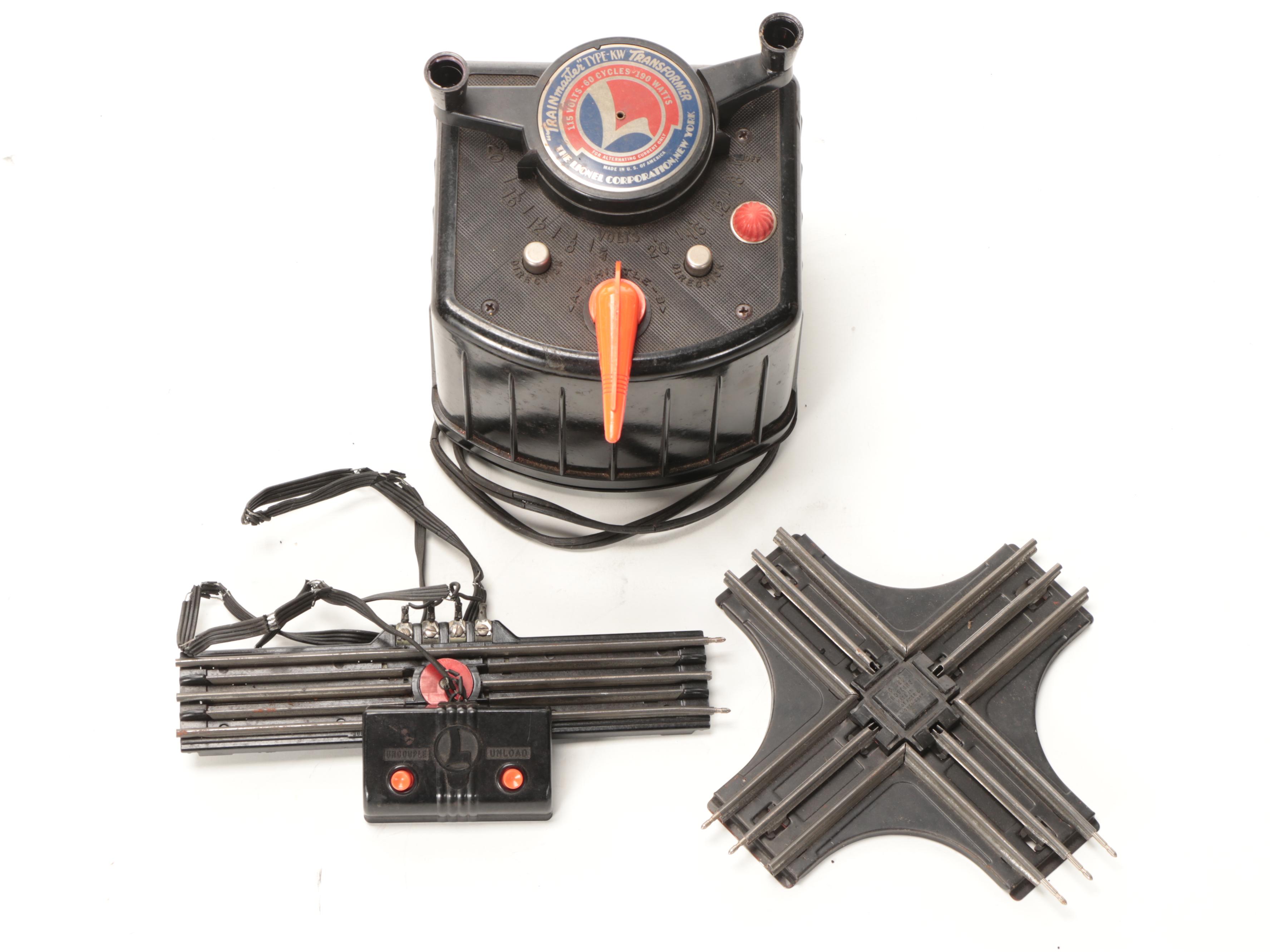 Lionel "O" Gauge Model RR Steam Locomotive, Freight Cars, Accessories, 1950s