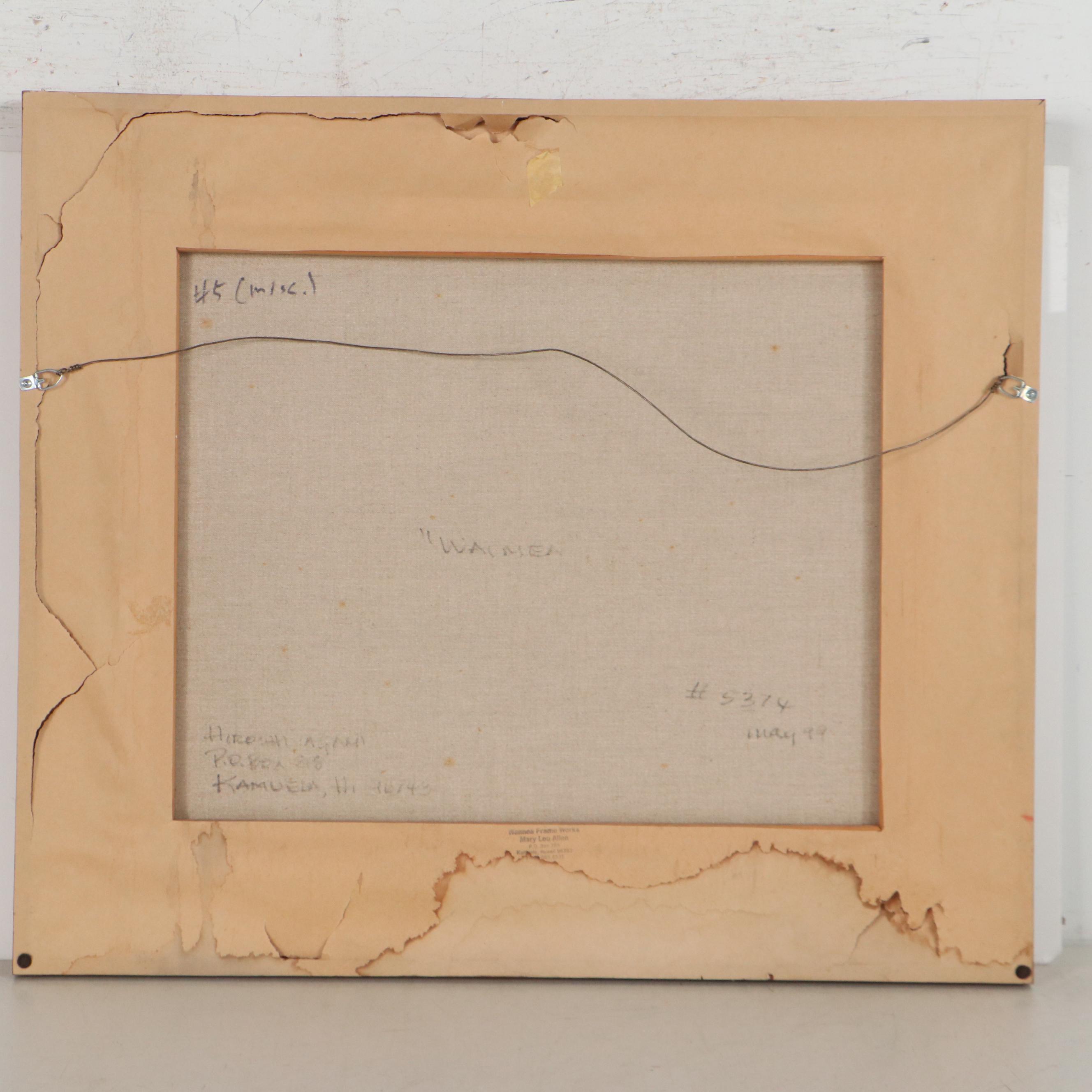 Hiroshi Tagami Landscape Oil Painting "Waimea," 1999