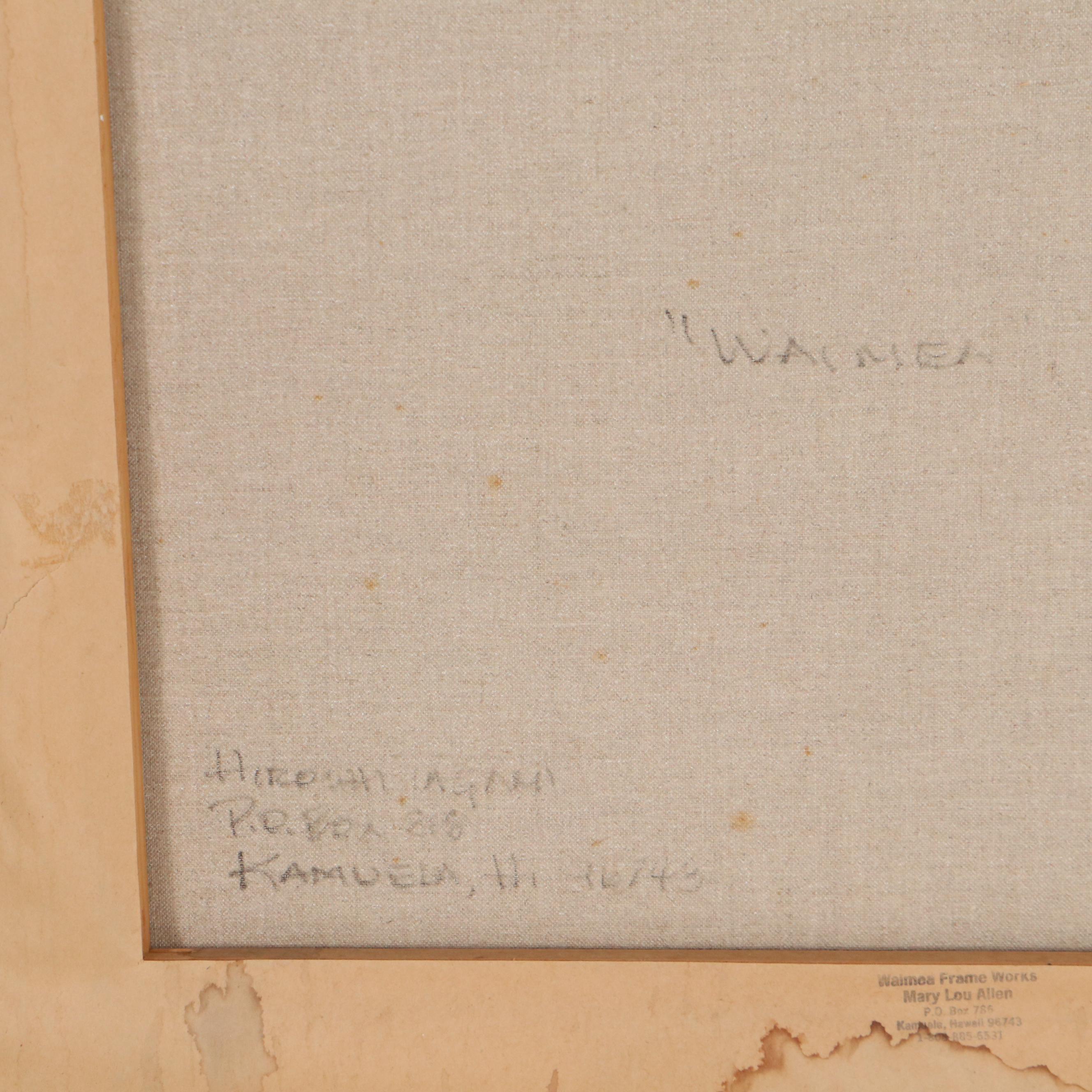 Hiroshi Tagami Landscape Oil Painting "Waimea," 1999