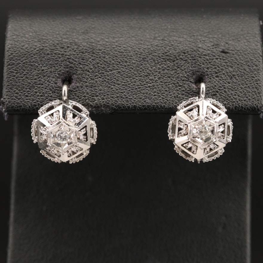 Italian 18K 0.14 CTW Diamond Earrings