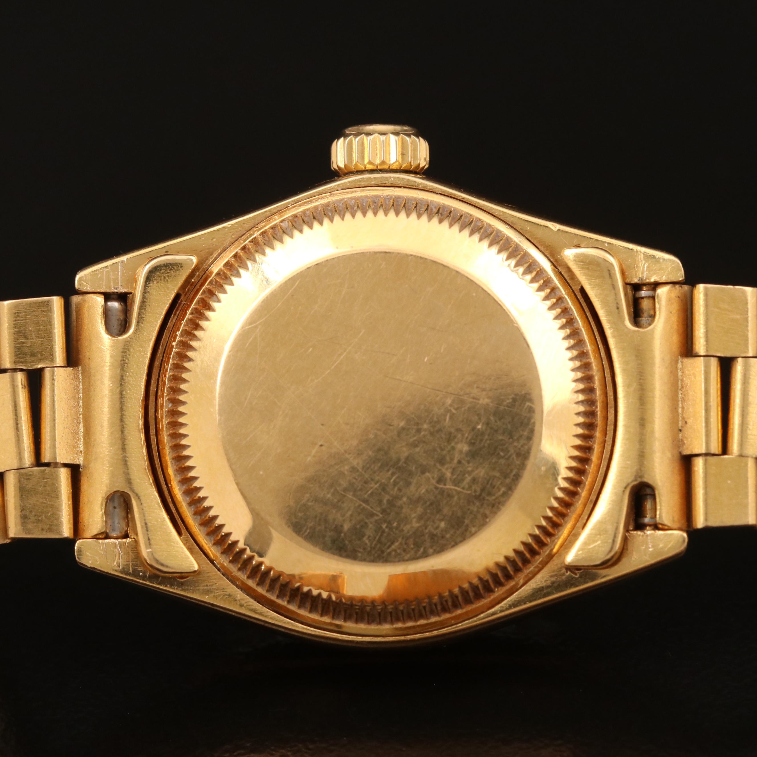 1981 Rolex Datejust 18K Watch with Diamond Dial