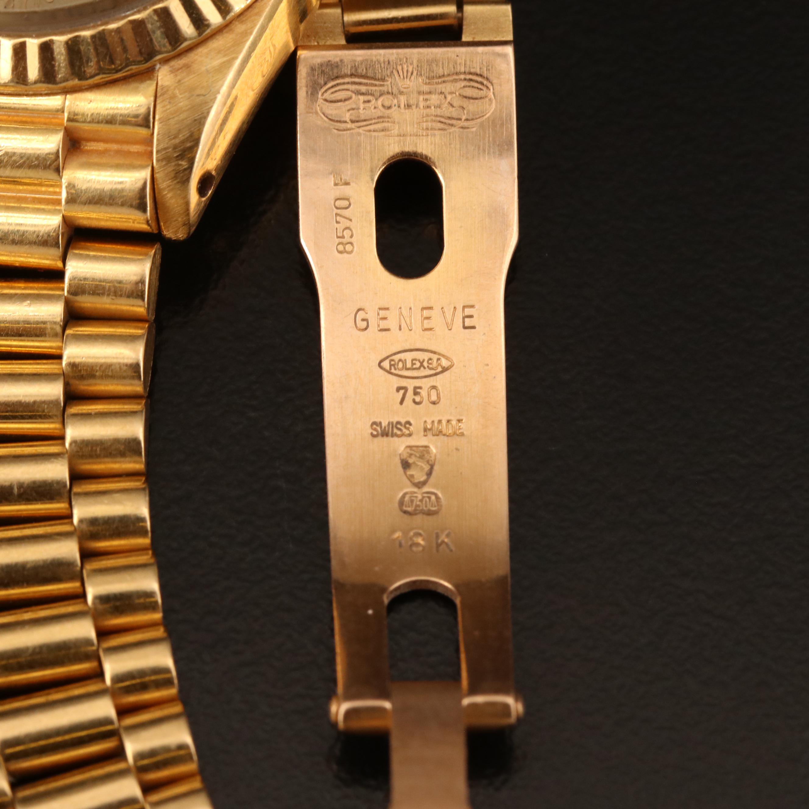 1981 Rolex Datejust 18K Watch with Diamond Dial