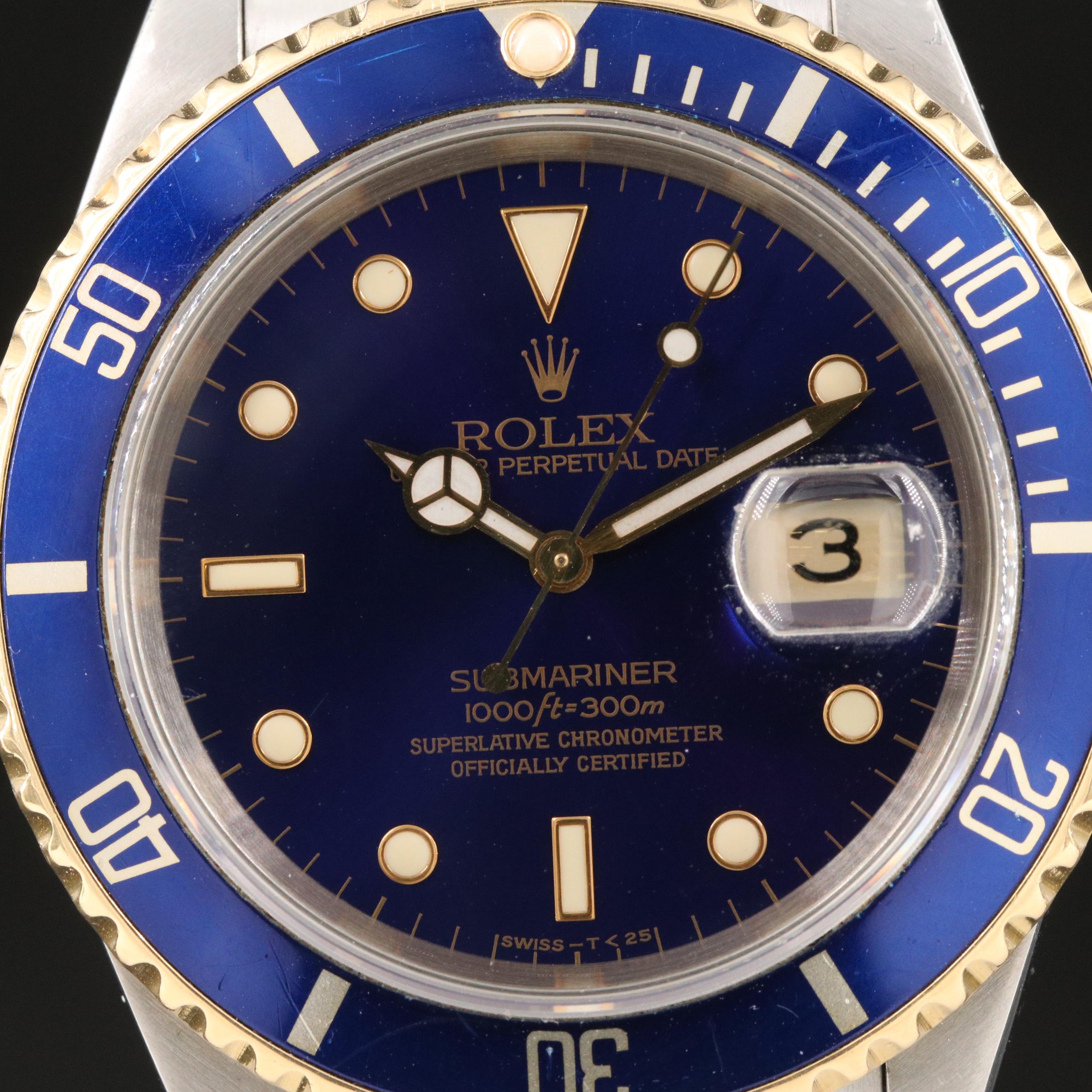 1991 Rolex Submariner Date 18K and Stainless Steel Watch