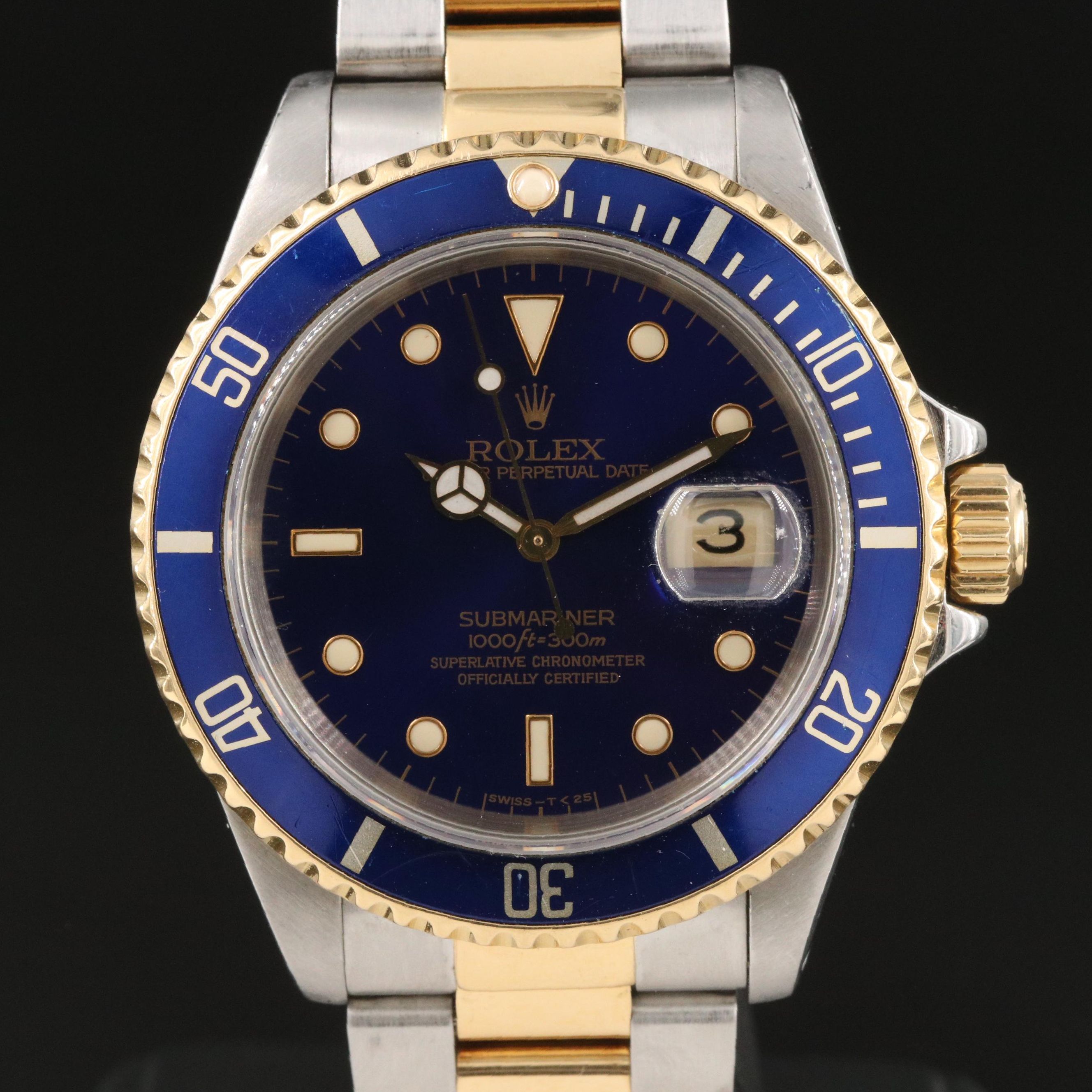 1991 Rolex Submariner Date 18K and Stainless Steel Watch