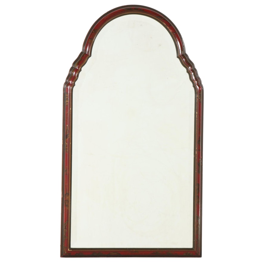 Queen Anne Style Paint Decorated Mirror