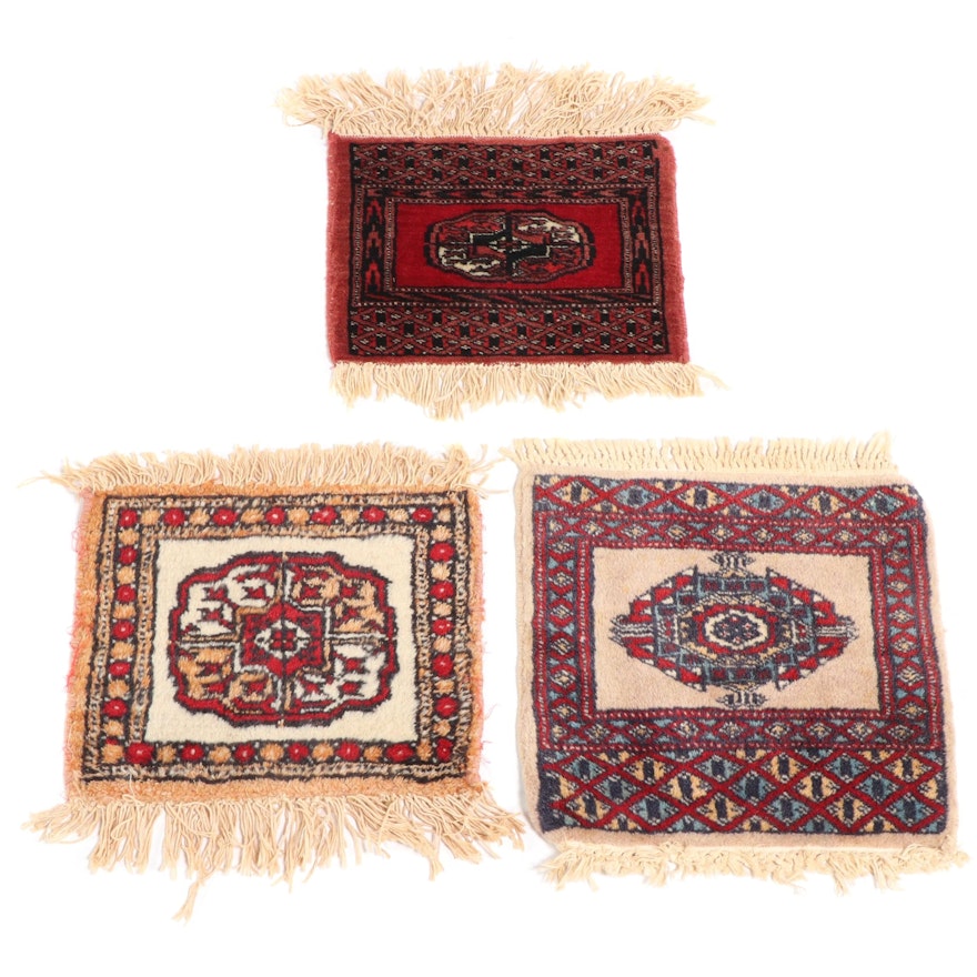 Hand-Knotted Turkish Geometric Floor Mats