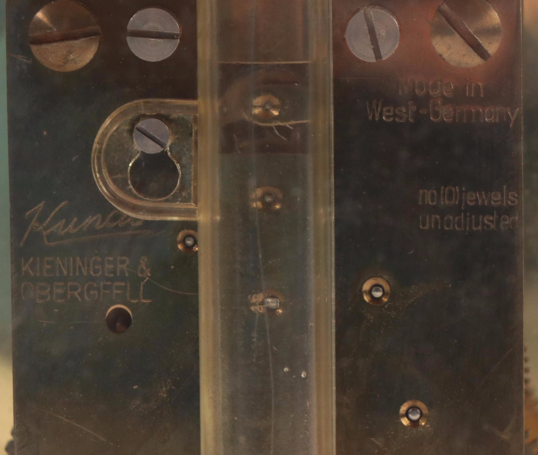 Kundo K&O Brass Anniversary Clock and Carriage Clock, Mid to Late 20th Century