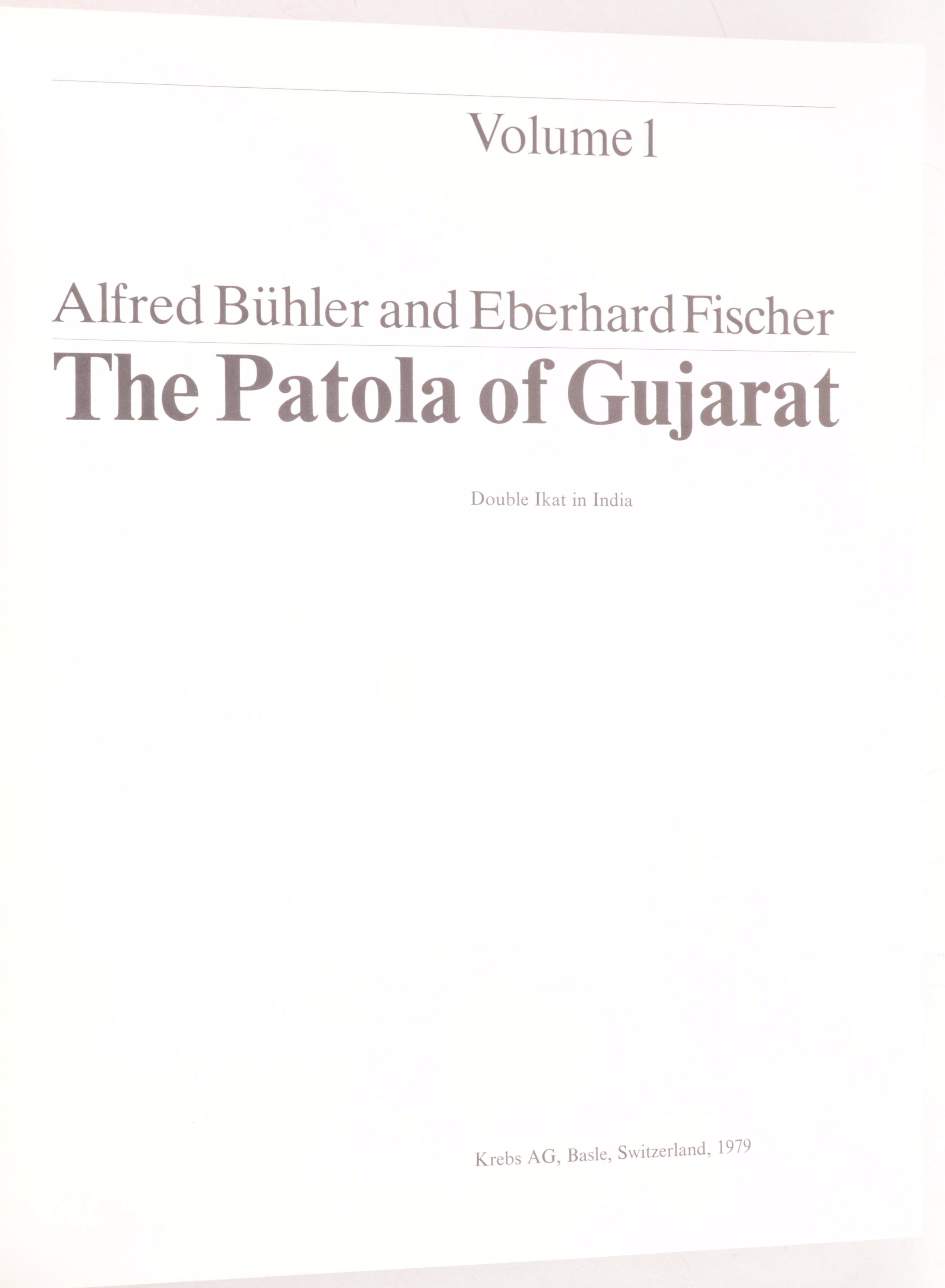 "The Patola of Gujarat" by A. Bühler and E. Fischer Two-Volume Box Set, 1979