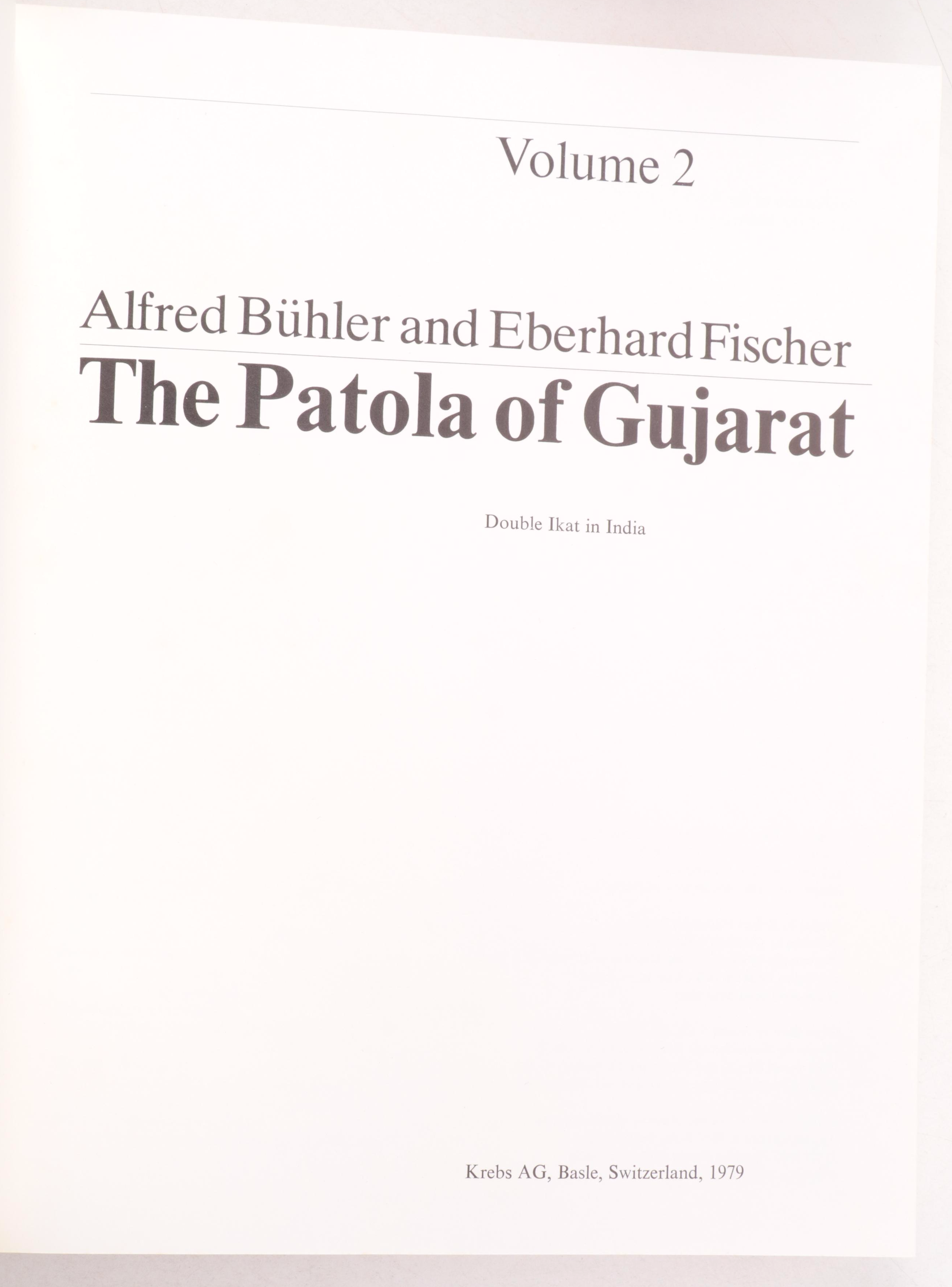 "The Patola of Gujarat" by A. Bühler and E. Fischer Two-Volume Box Set, 1979