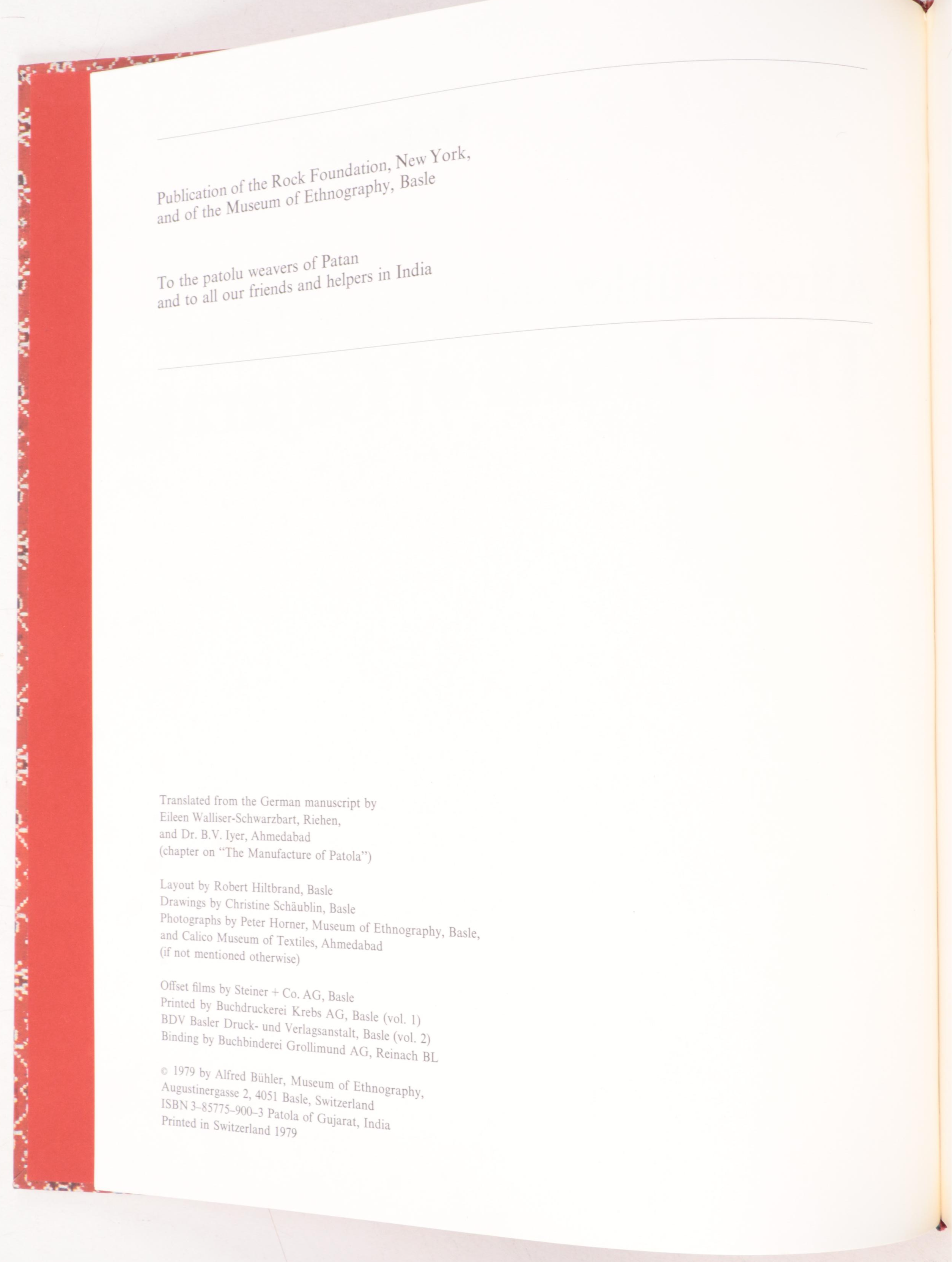 "The Patola of Gujarat" by A. Bühler and E. Fischer Two-Volume Box Set, 1979