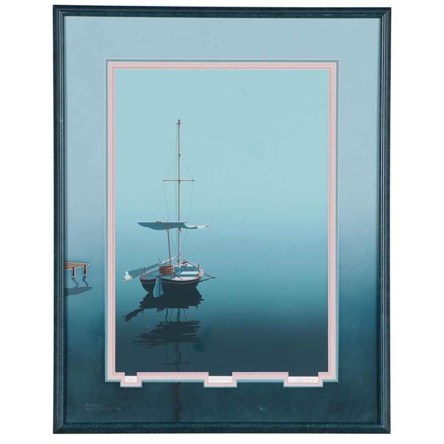 Nautical Scene Serigraph "Reflections"